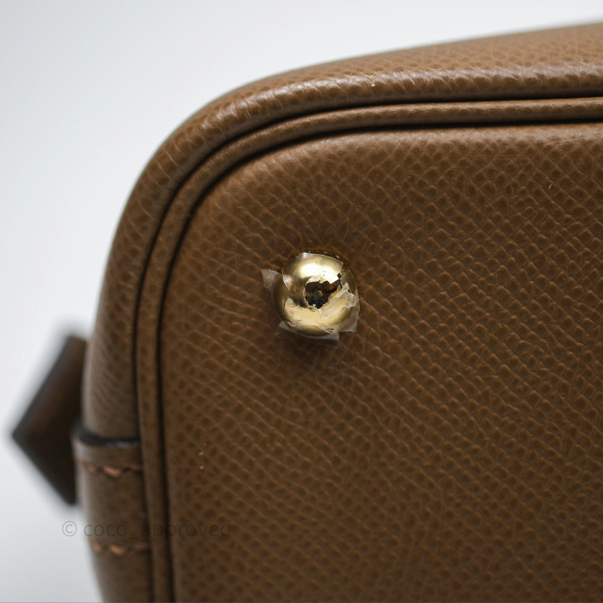 Herms Bolide 25 Alezan 3G Epsom Gold Hardware