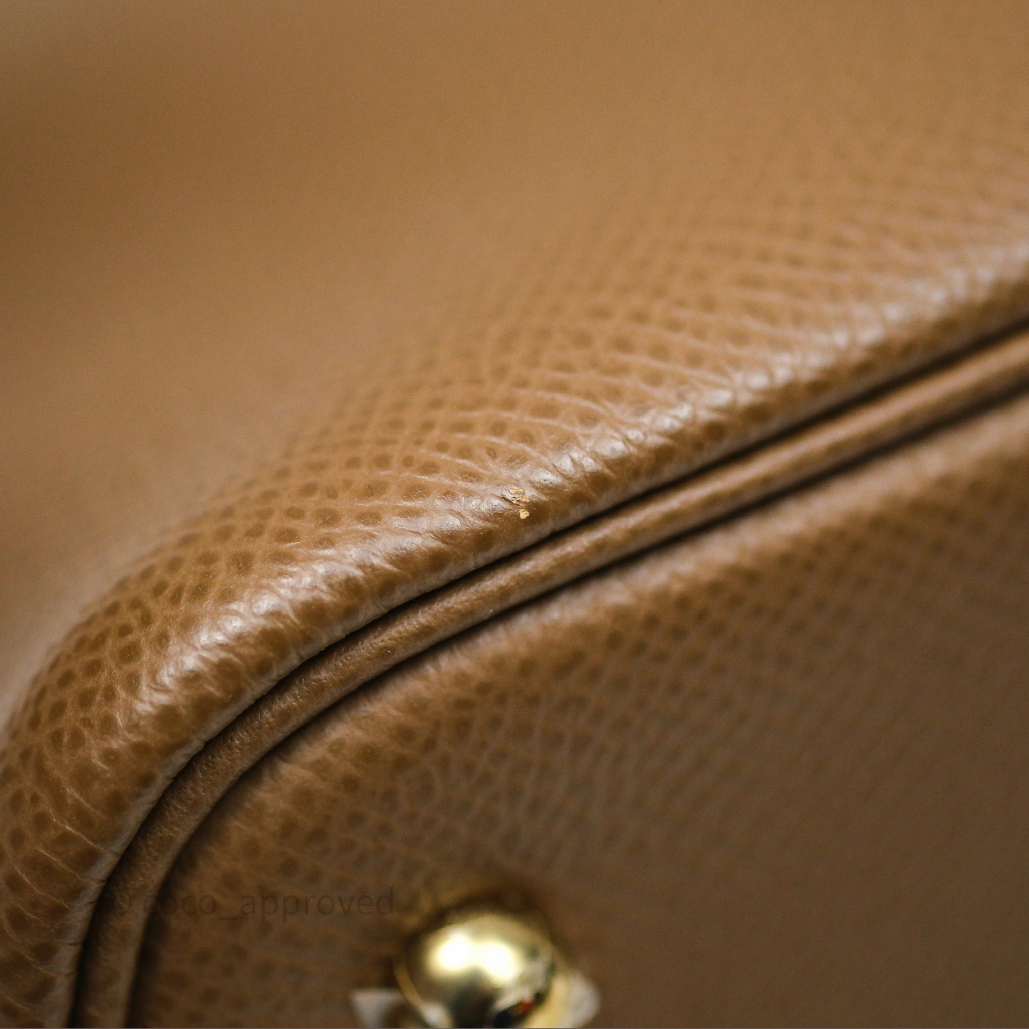 Herms Bolide 25 Alezan 3G Epsom Gold Hardware