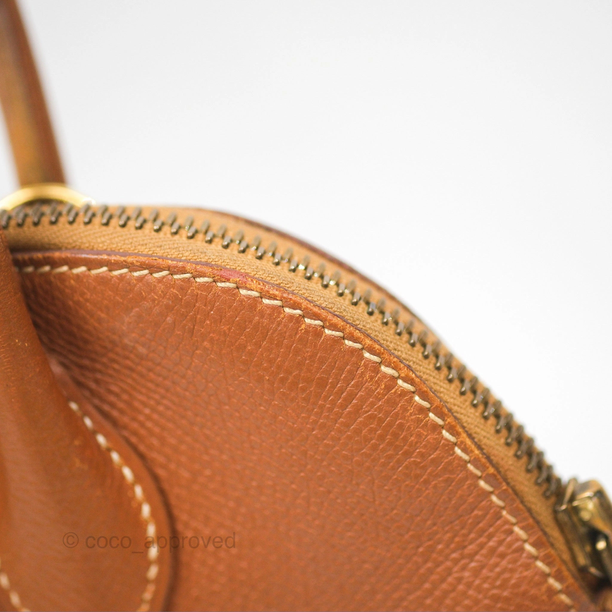Herms Bolide 27 Gold Epsom Gold Hardware
