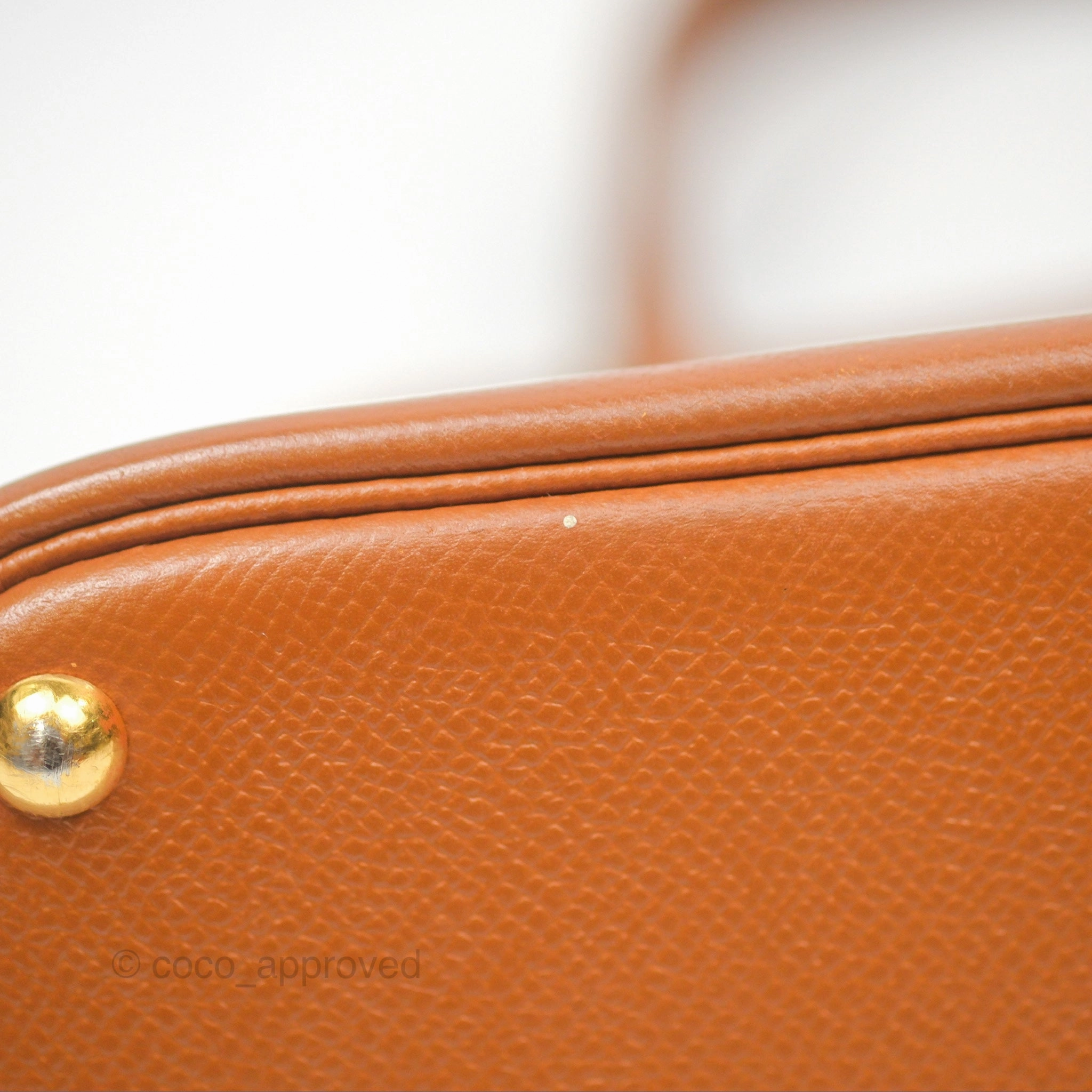 Herms Bolide 27 Gold Epsom Gold Hardware
