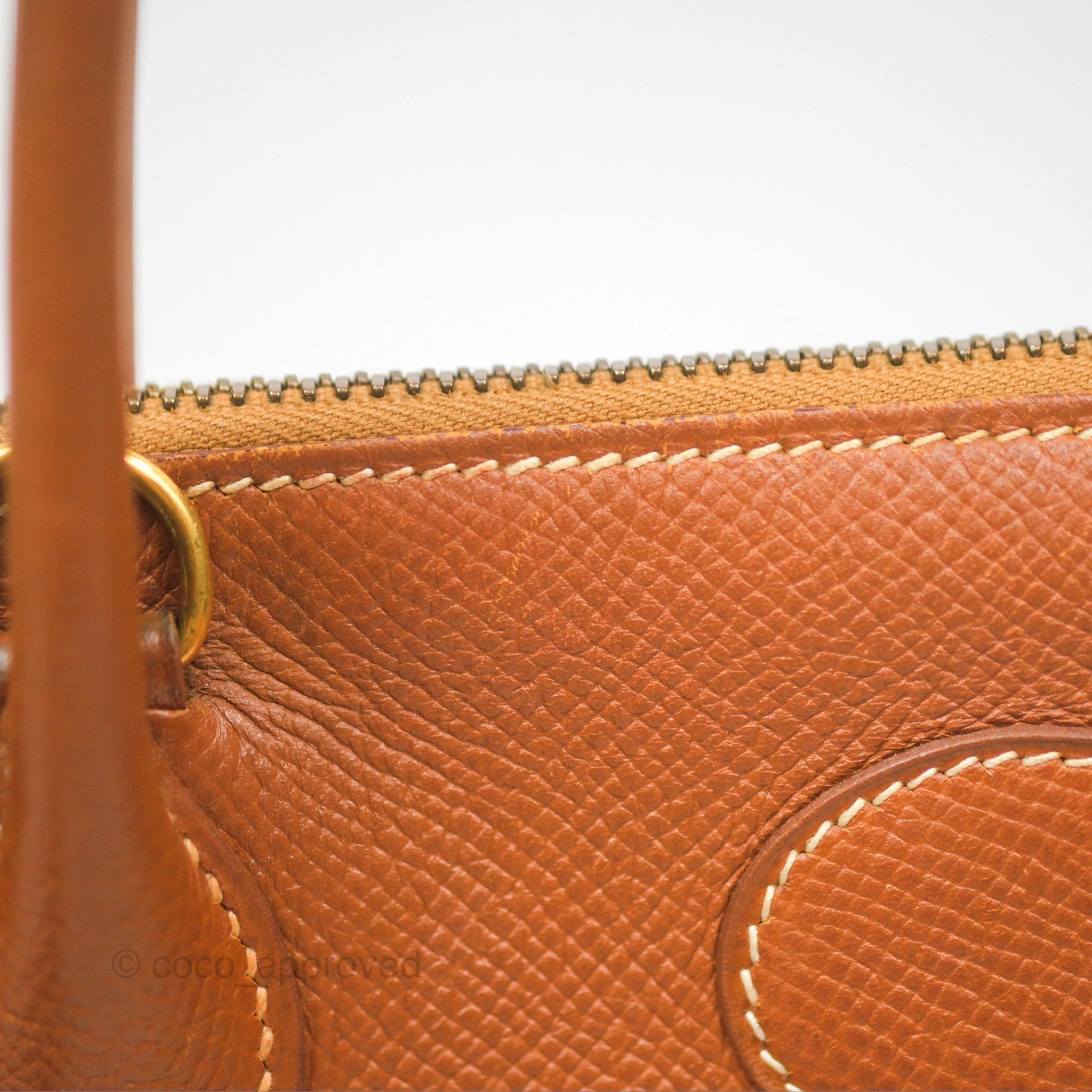 Herms Bolide 27 Gold Epsom Gold Hardware