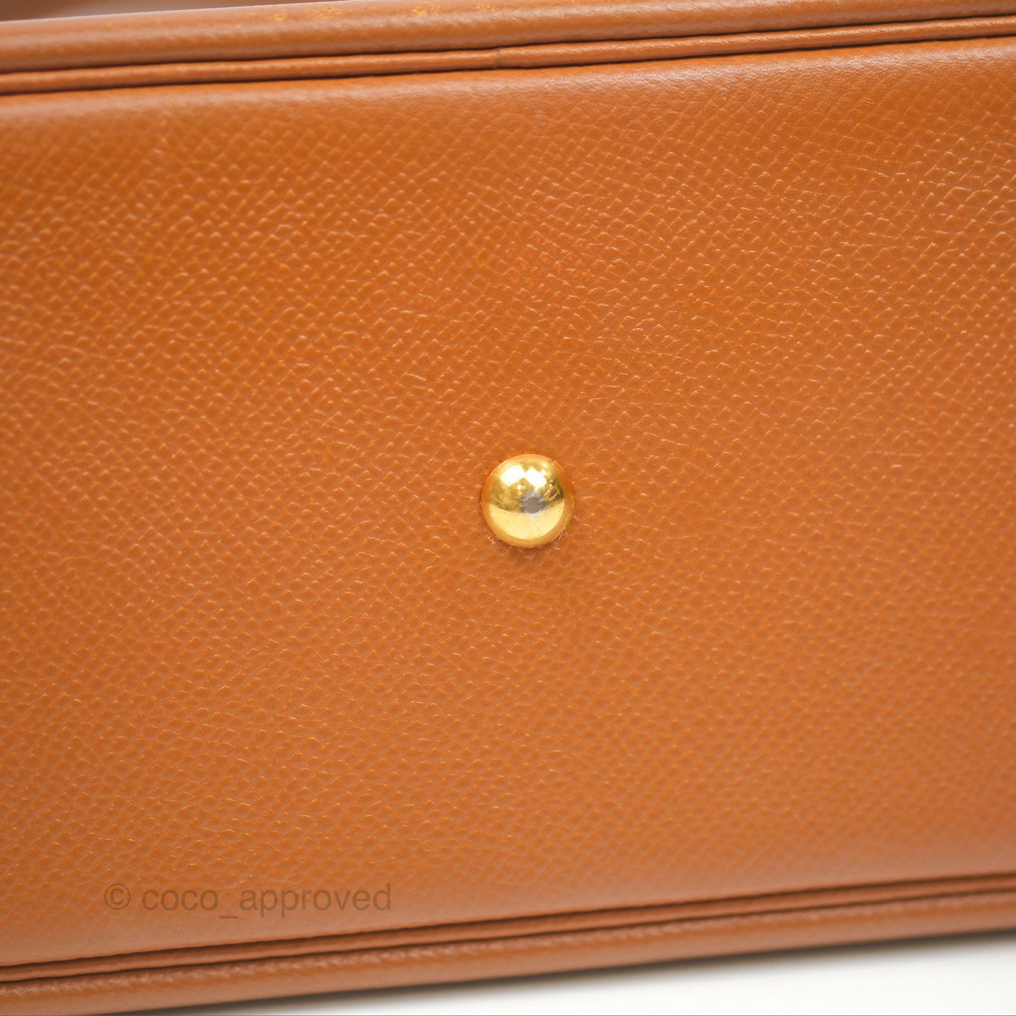 Herms Bolide 27 Gold Epsom Gold Hardware