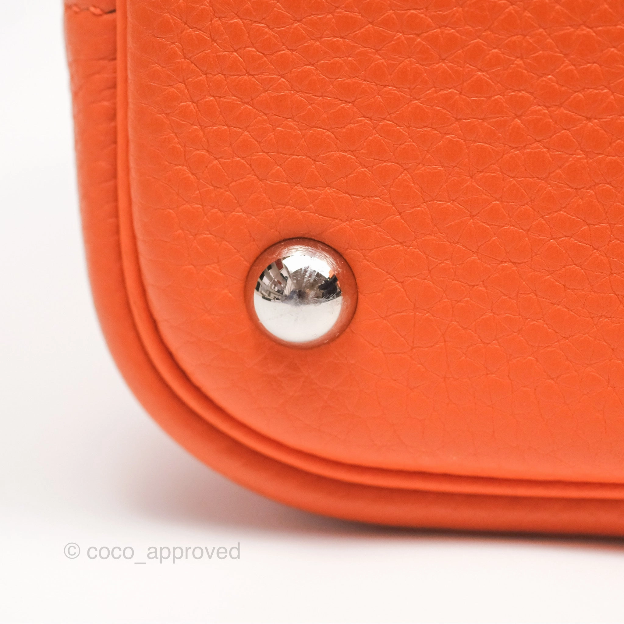 Herms Bolide 31 Orange H Clemence Palladium Hardware