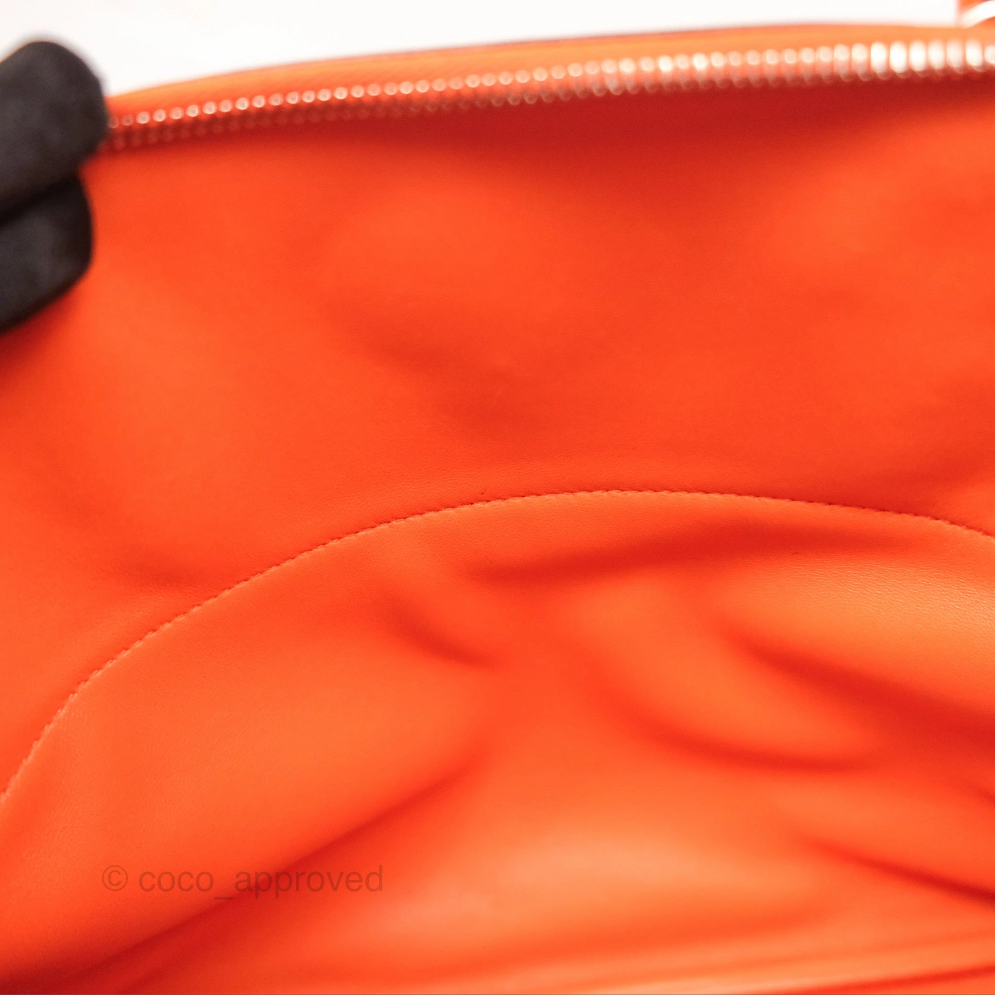 Herms Bolide 31 Orange H Clemence Palladium Hardware
