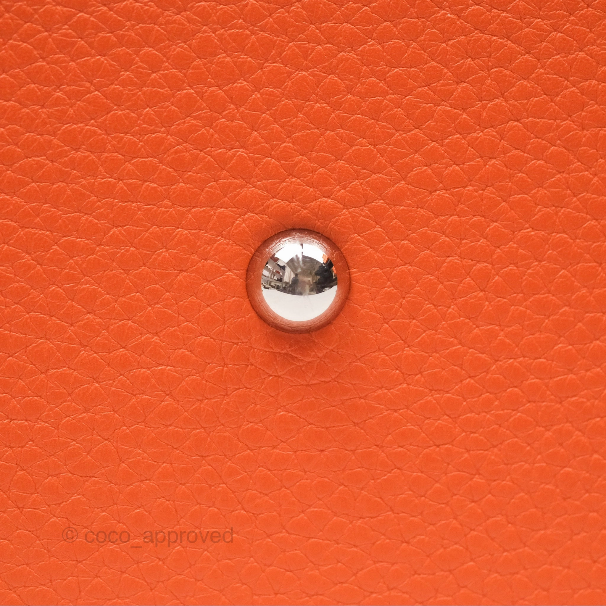 Herms Bolide 31 Orange H Clemence Palladium Hardware