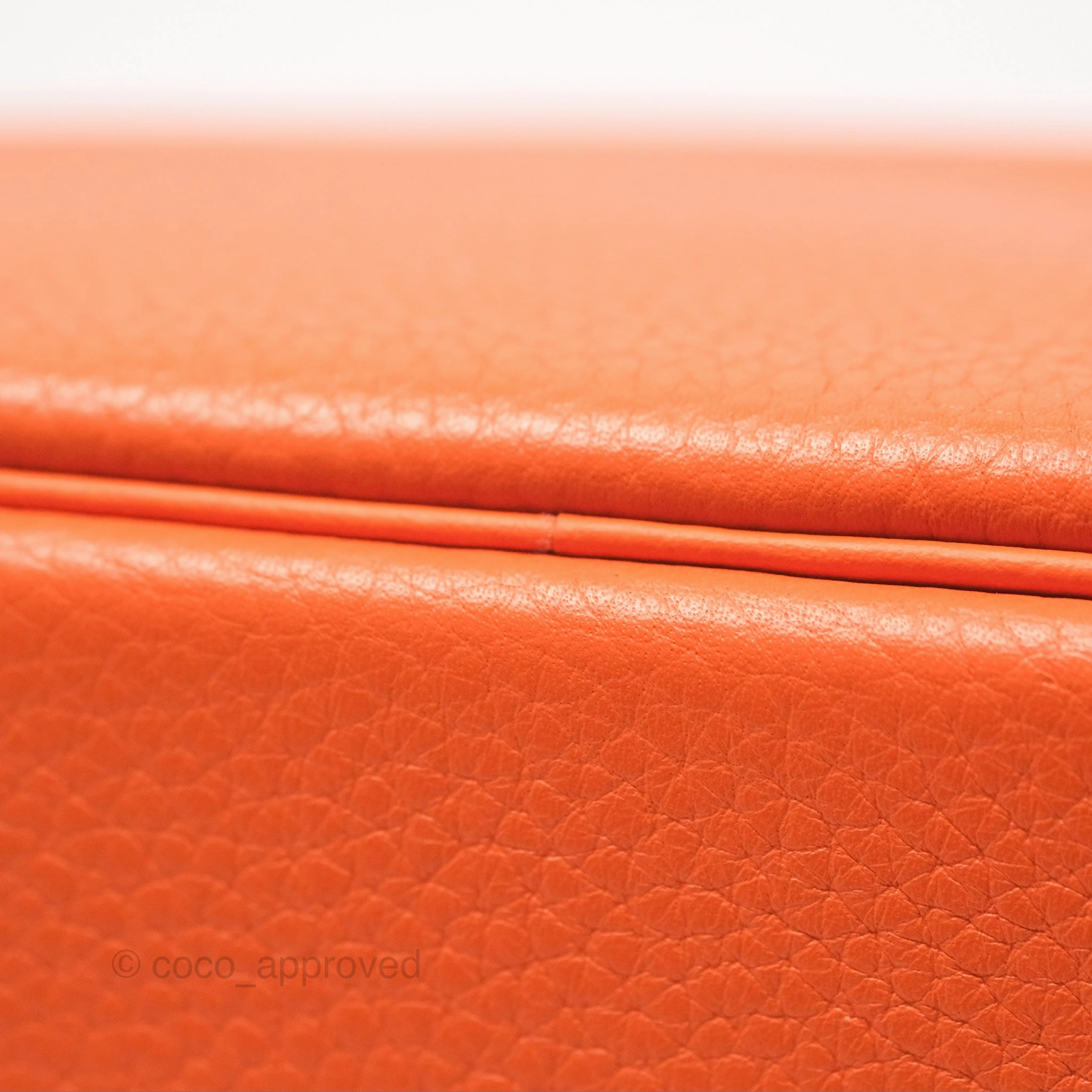 Herms Bolide 31 Orange H Clemence Palladium Hardware