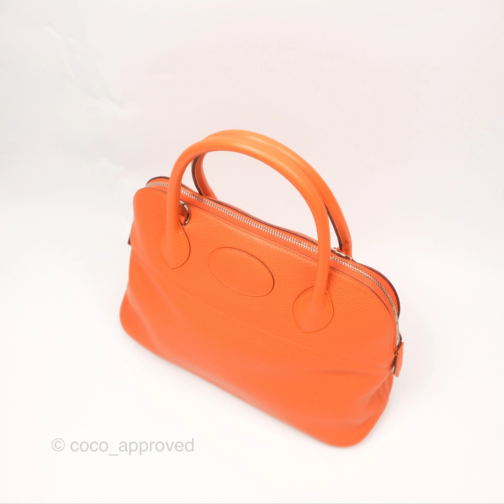 Herms Bolide 31 Orange H Clemence Palladium Hardware