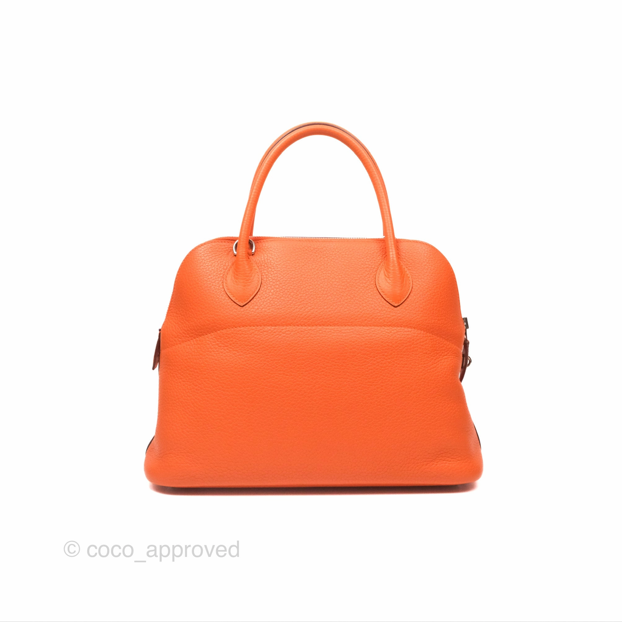 Herms Bolide 31 Orange H Clemence Palladium Hardware