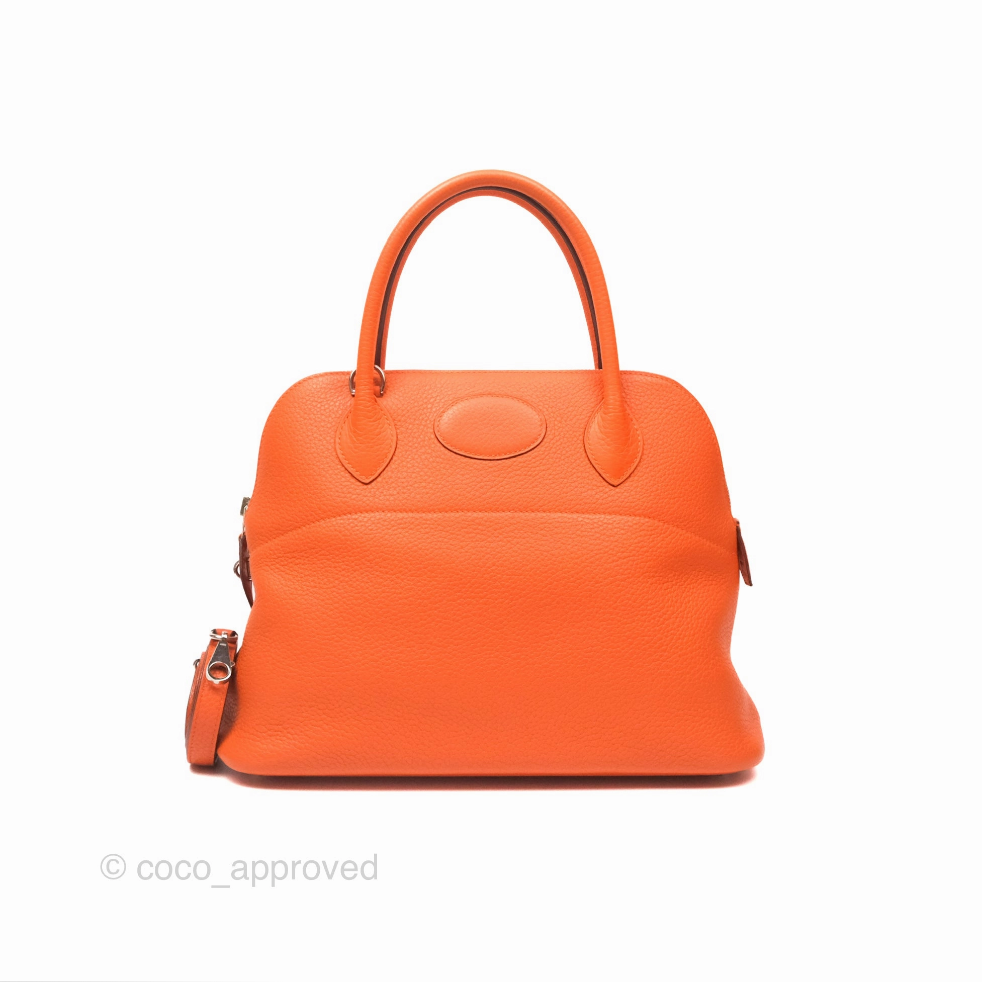Herms Bolide 31 Orange H Clemence Palladium Hardware