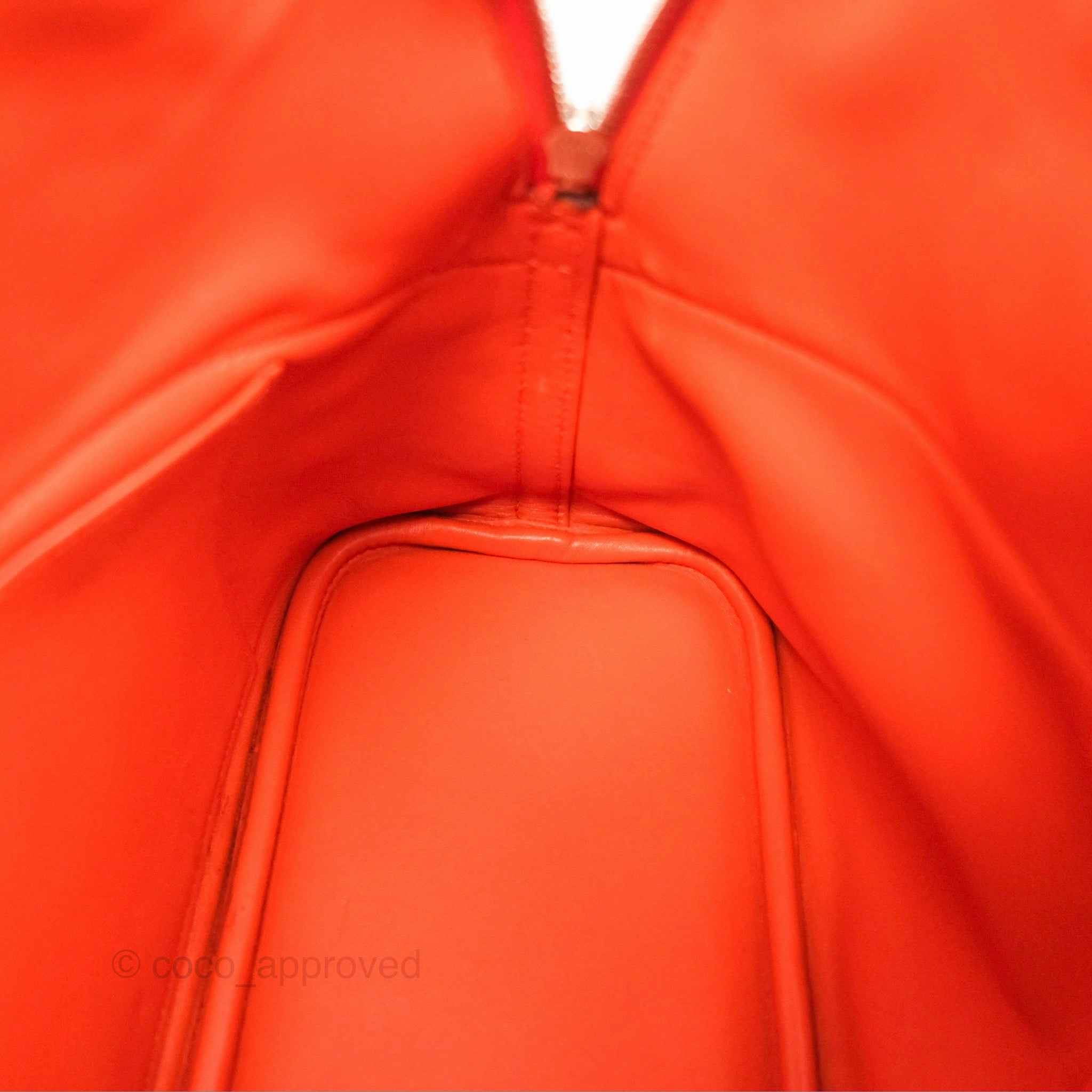 Herms Bolide 31 Orange H Clemence Palladium Hardware
