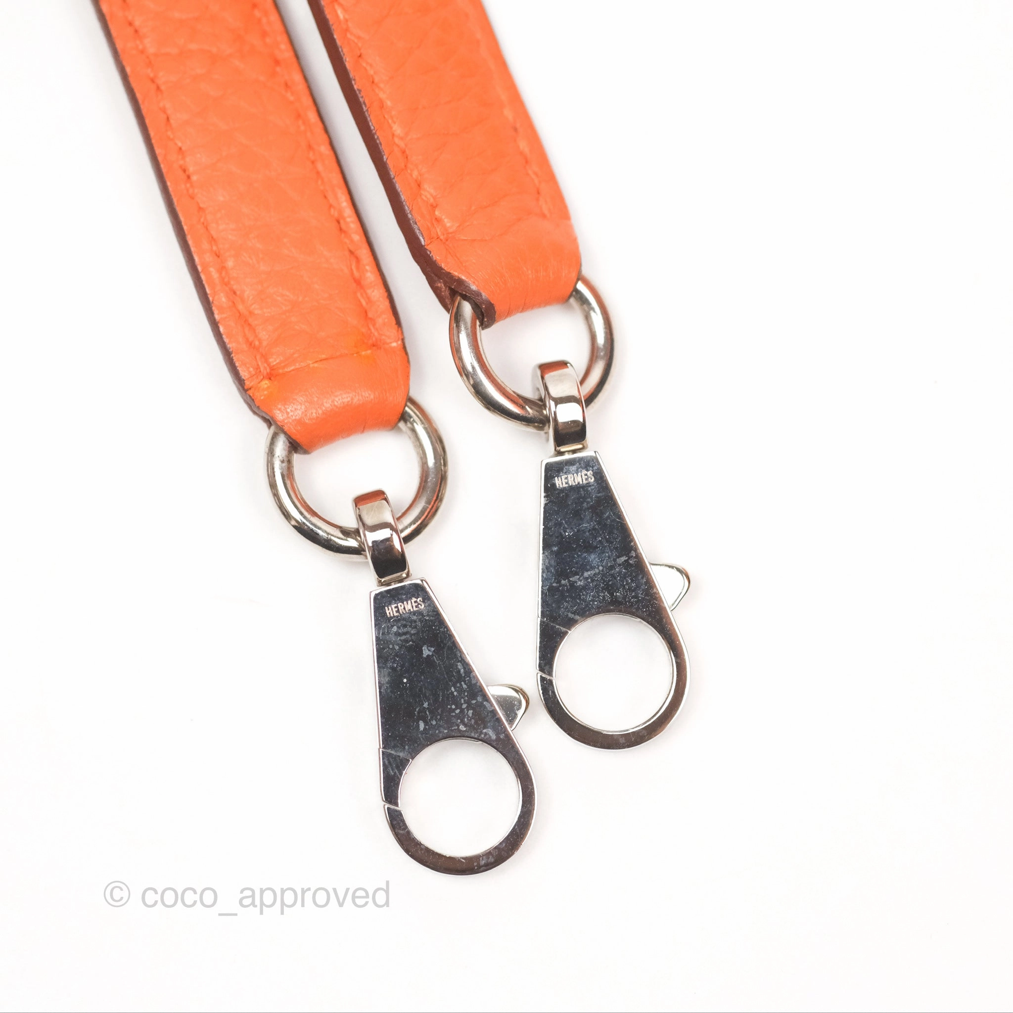 Herms Bolide 31 Orange H Clemence Palladium Hardware