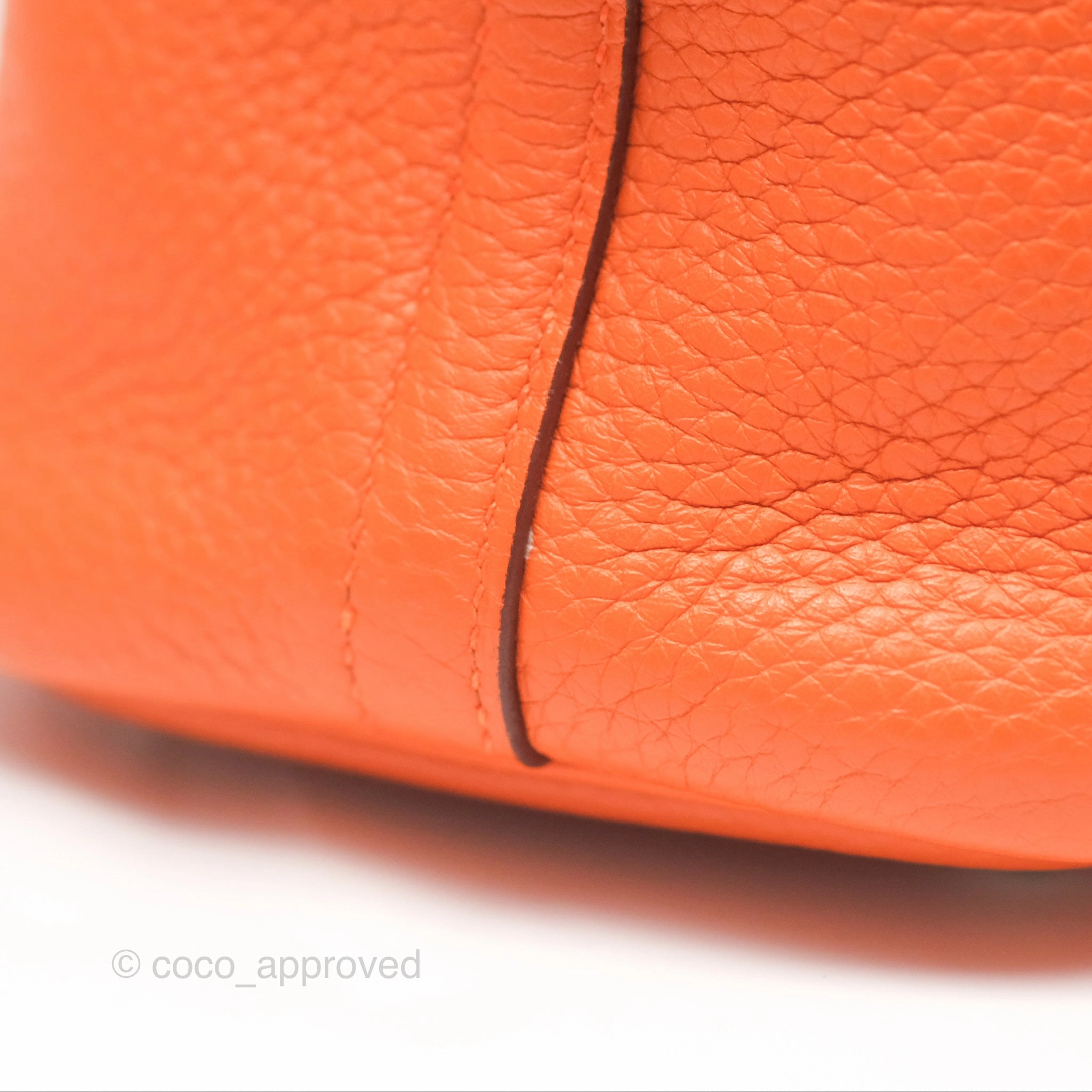 Herms Bolide 31 Orange H Clemence Palladium Hardware