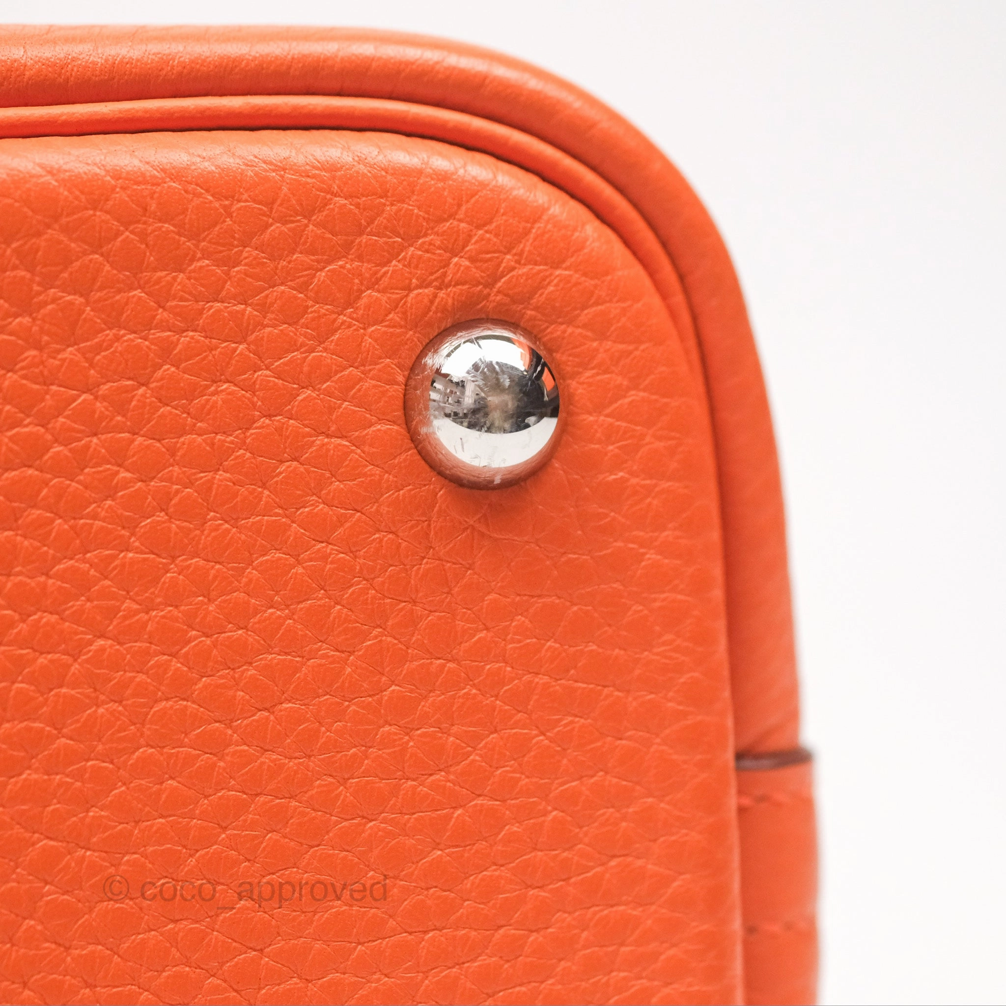 Herms Bolide 31 Orange H Clemence Palladium Hardware