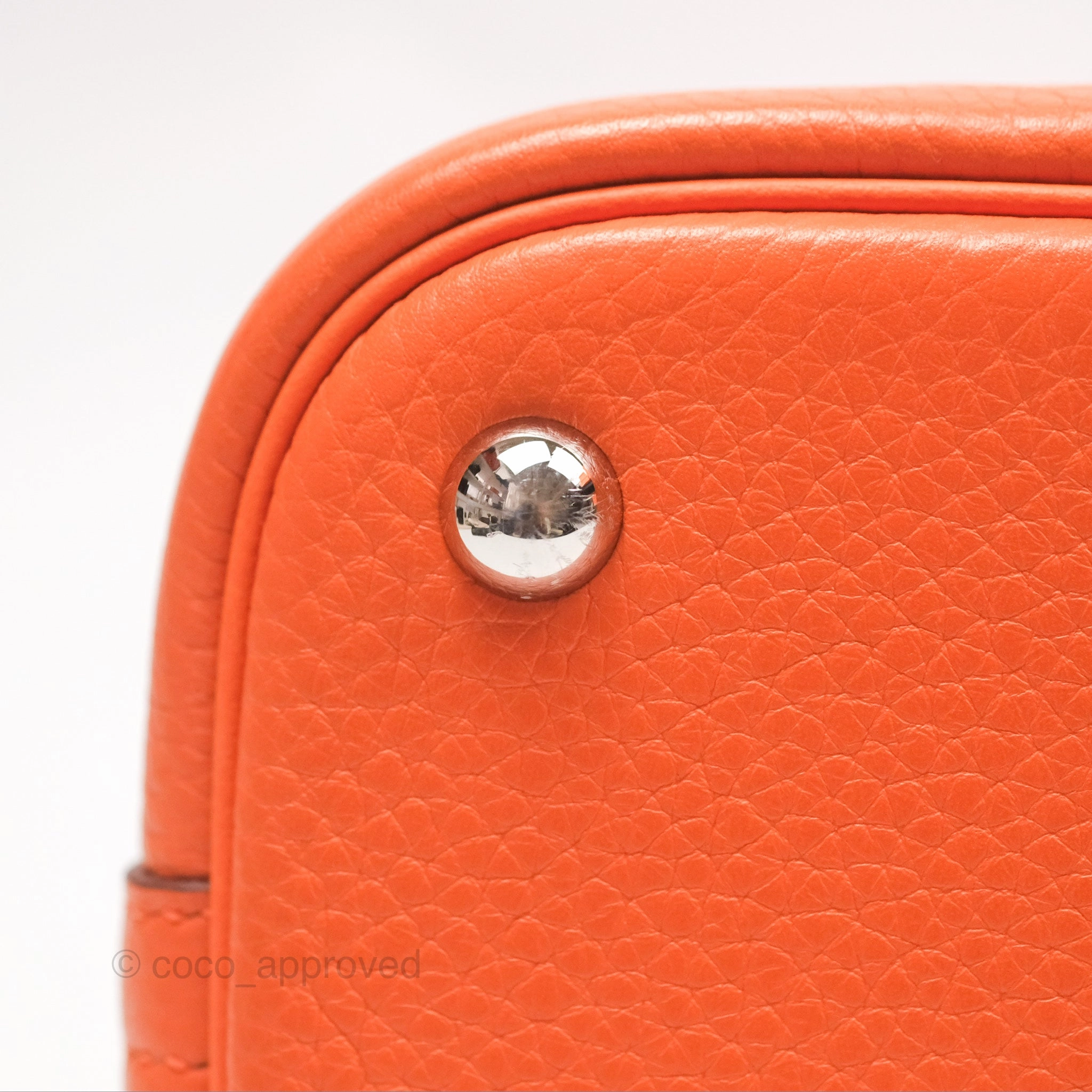 Herms Bolide 31 Orange H Clemence Palladium Hardware