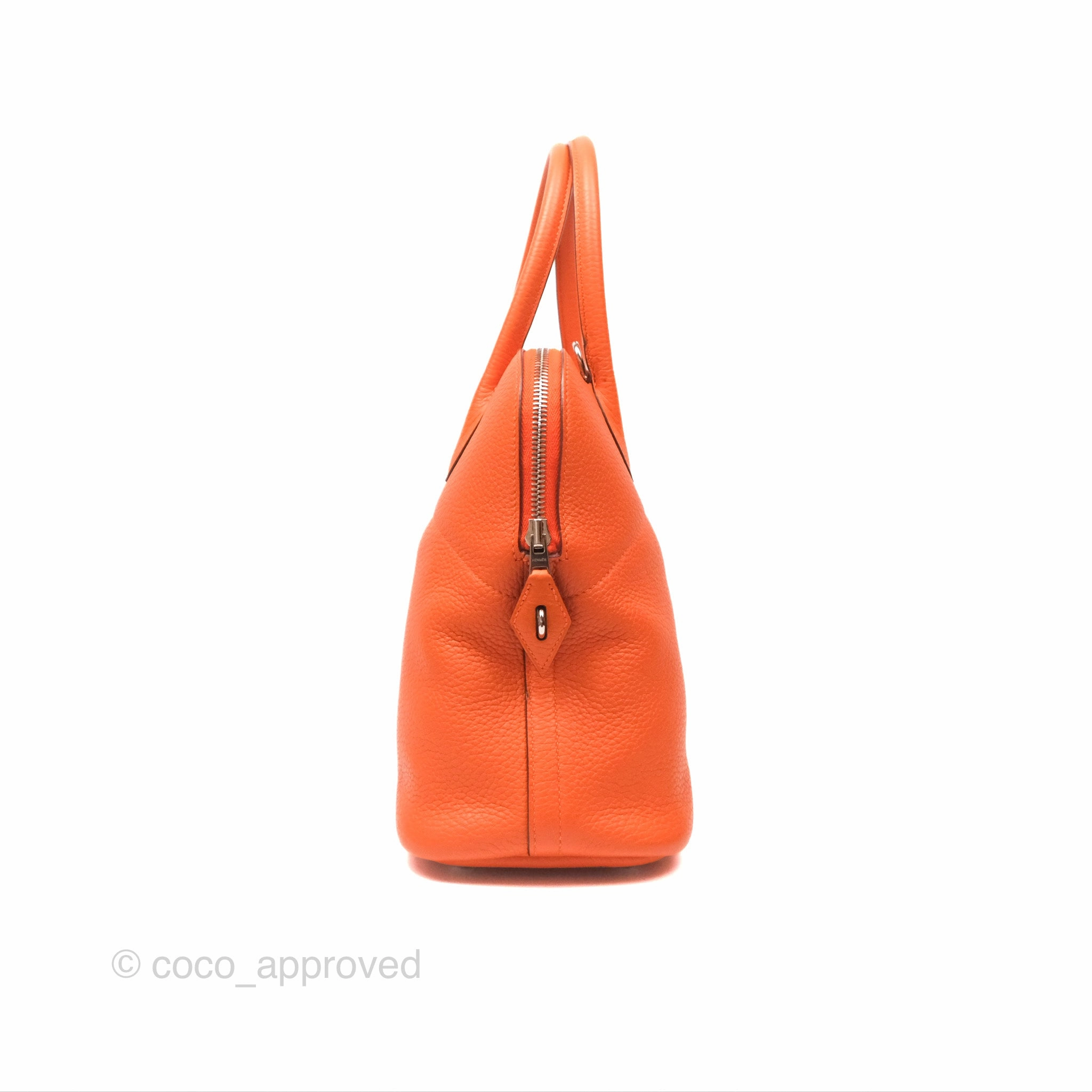 Herms Bolide 31 Orange H Clemence Palladium Hardware