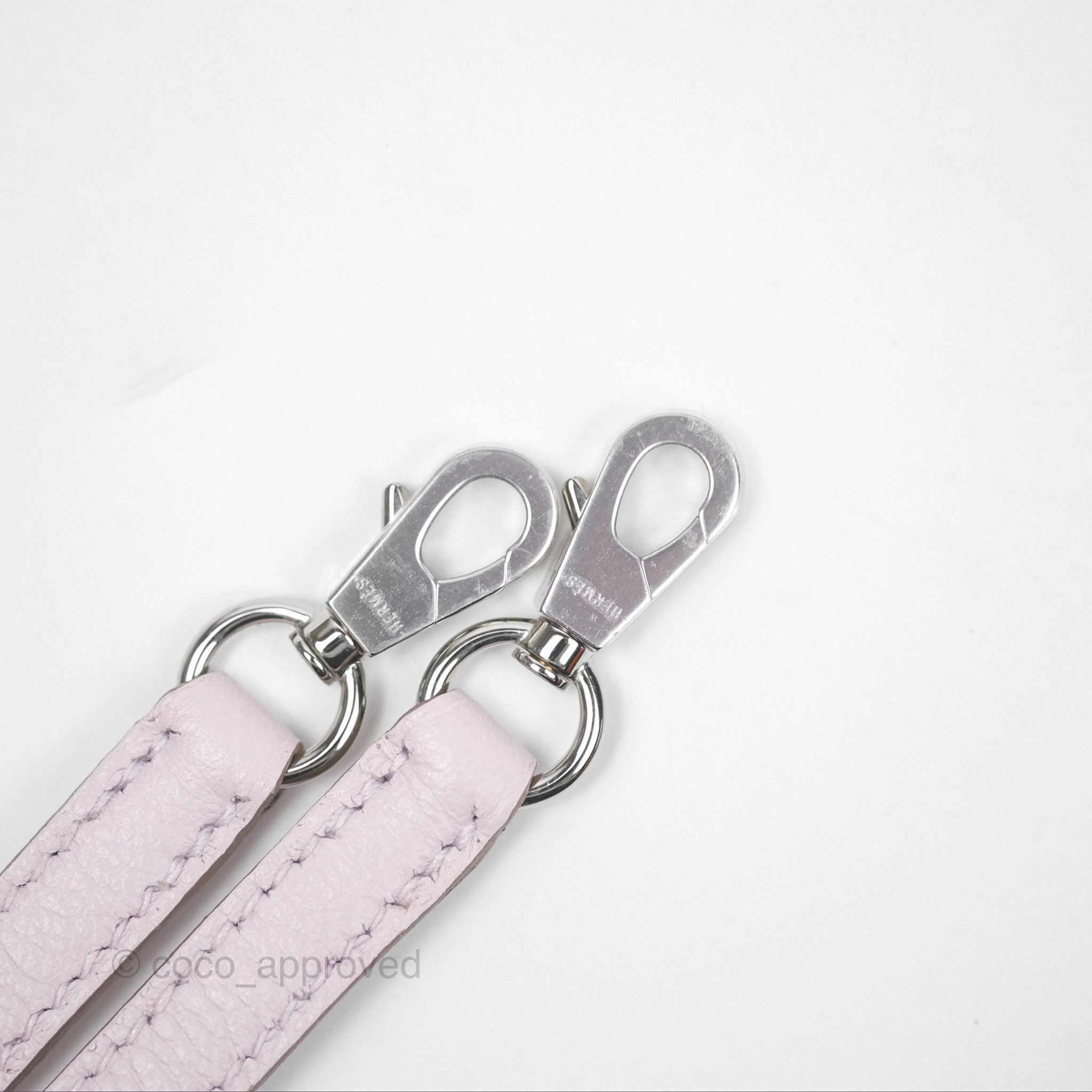 Herms Bolide Mini 1923 Evercolor Mauve Pale 09/ Caramel 28 Palladium Hardware