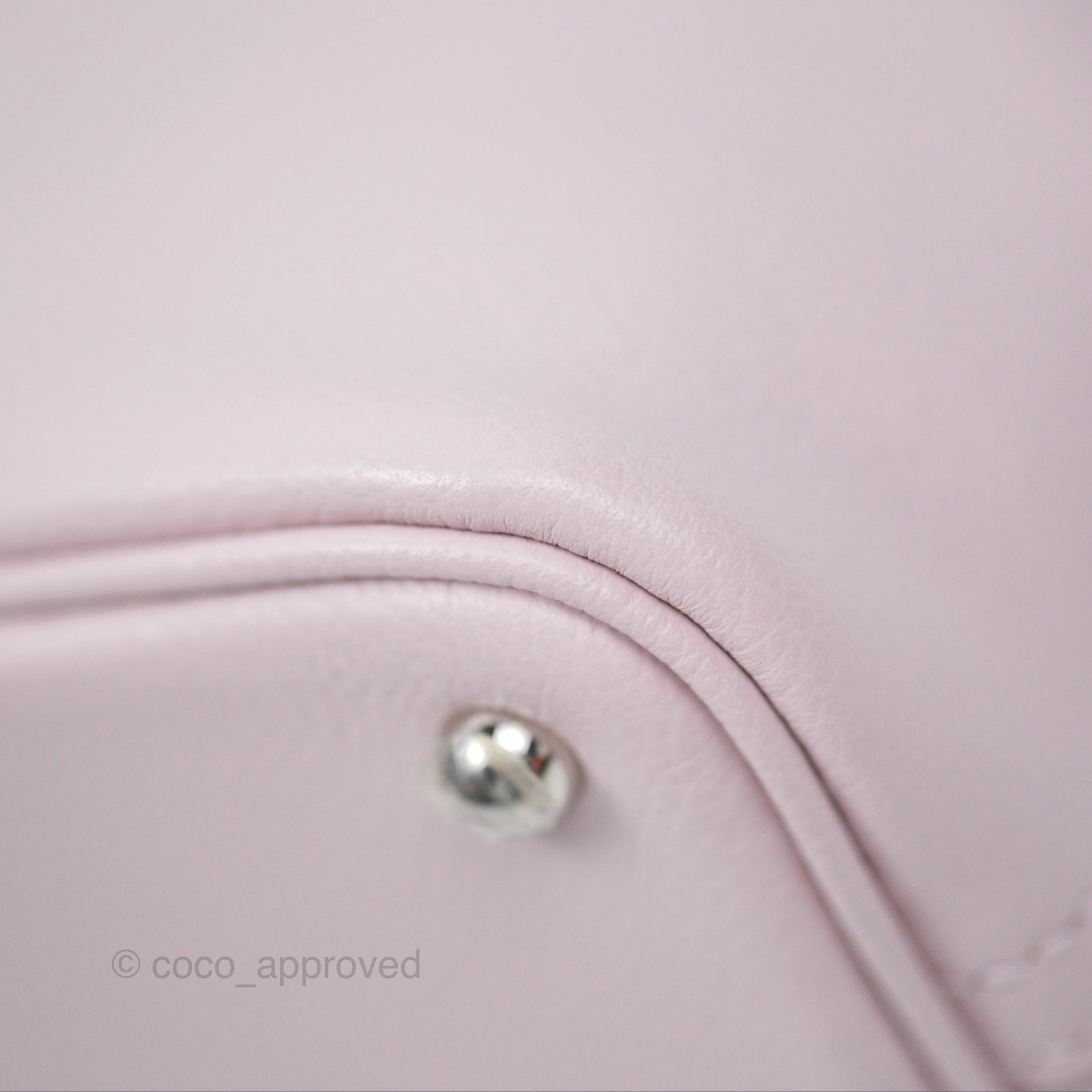 Herms Bolide Mini 1923 Evercolor Mauve Pale 09/ Caramel 28 Palladium Hardware