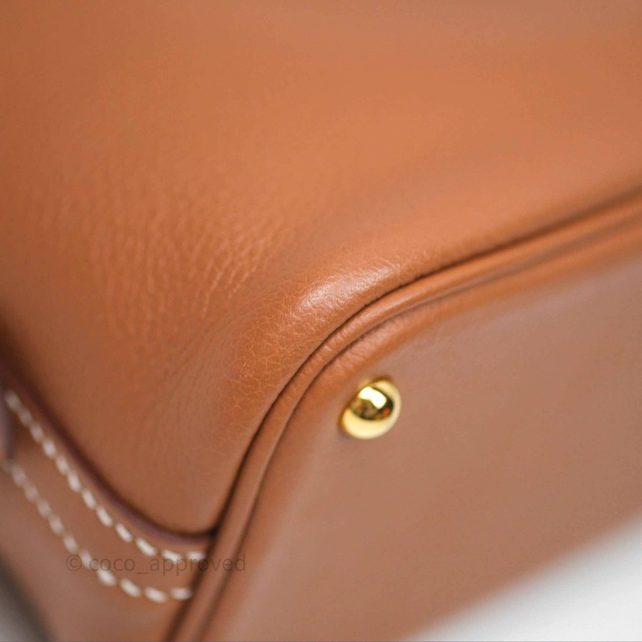 Herms Bolide Mini 1923 Gold 37 Evercolor Gold Hardware