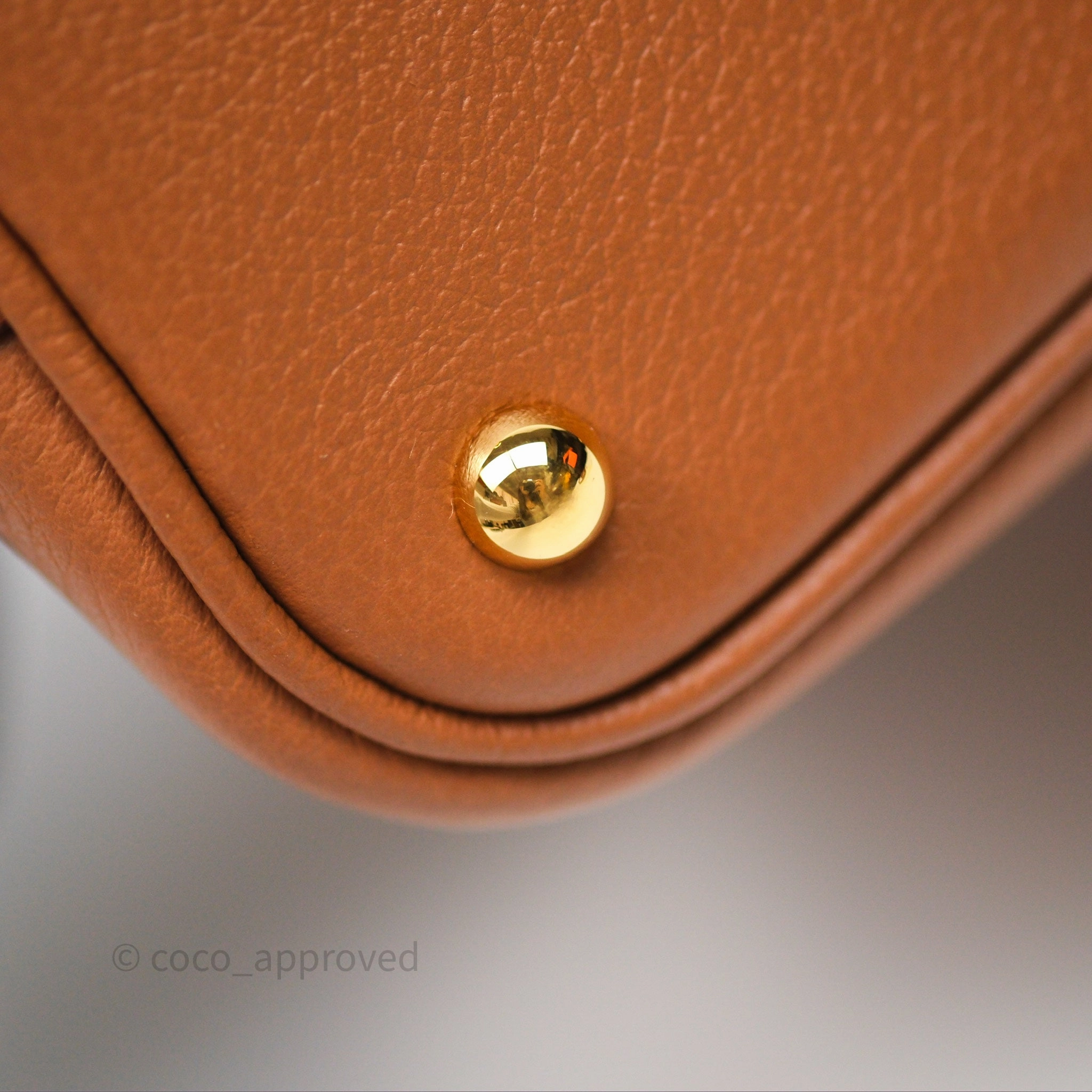 Herms Bolide Mini 1923 Gold 37 Evercolor Gold Hardware