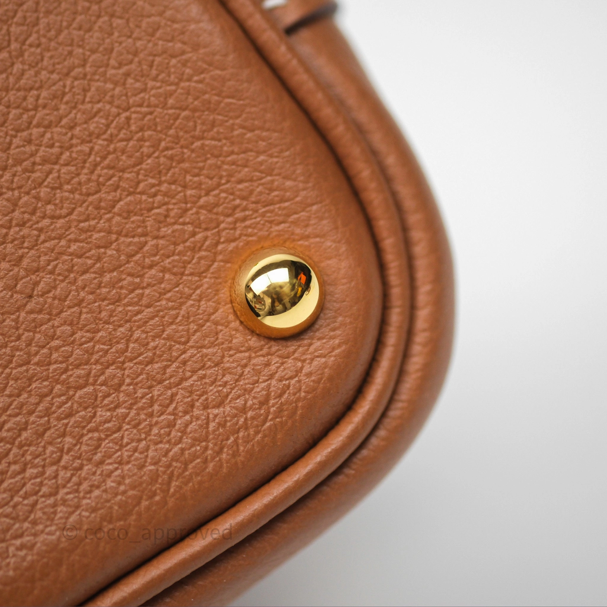 Herms Bolide Mini 1923 Gold 37 Evercolor Gold Hardware