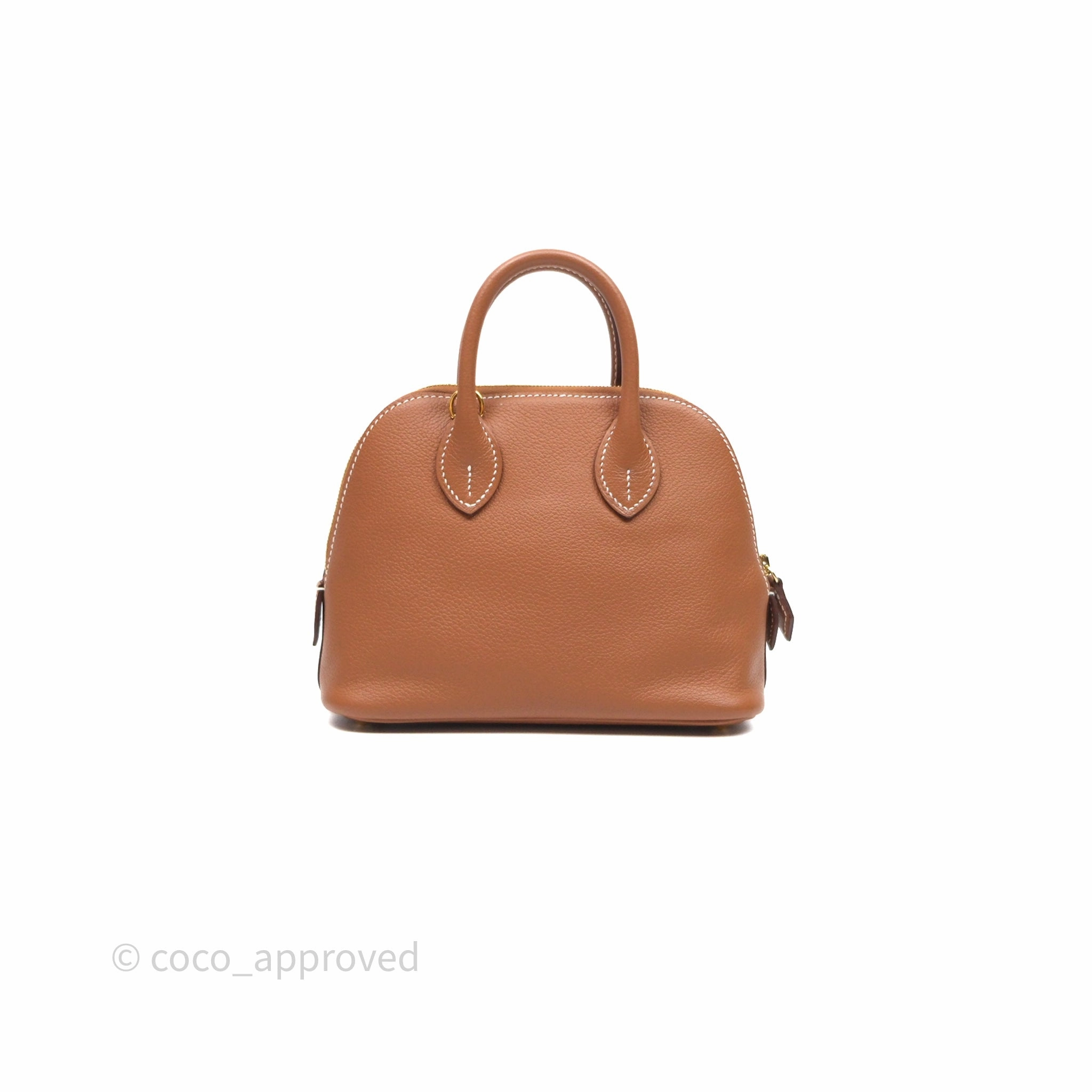 Herms Bolide Mini 1923 Gold 37 Evercolor Gold Hardware