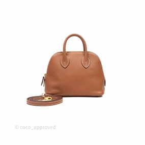 Herms Bolide Mini 1923 Gold 37 Evercolor Gold Hardware