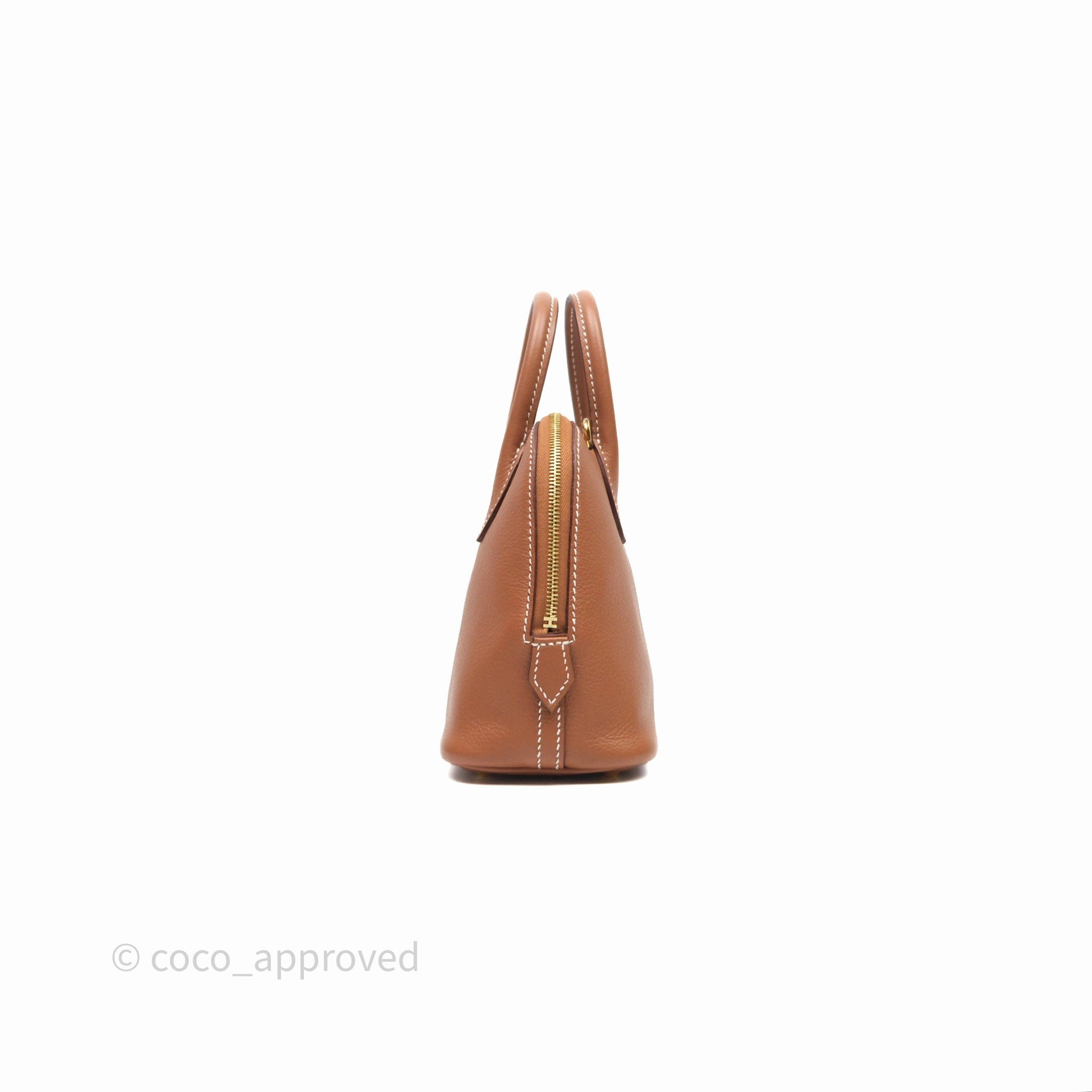 Herms Bolide Mini 1923 Gold 37 Evercolor Gold Hardware