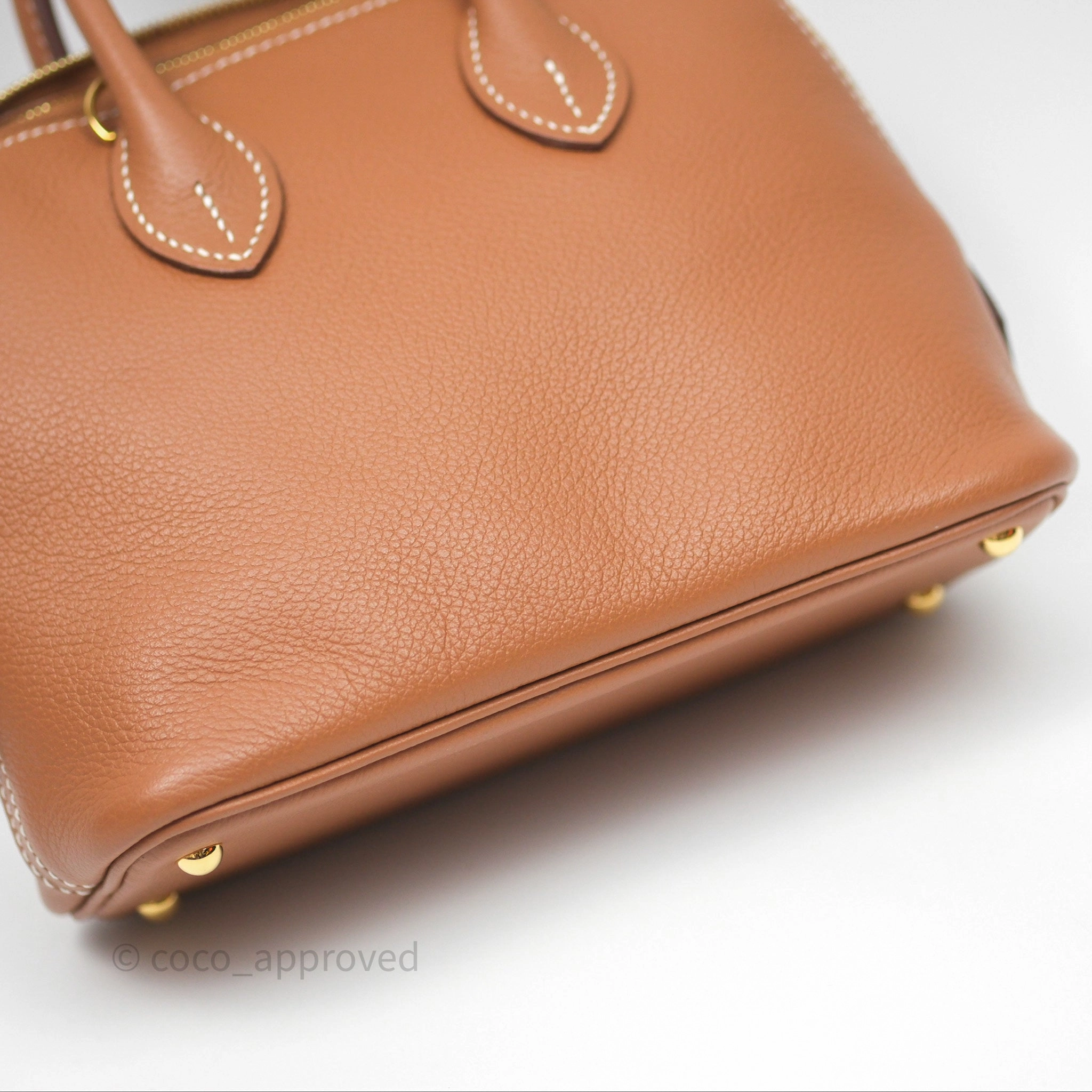 Herms Bolide Mini 1923 Gold 37 Evercolor Gold Hardware