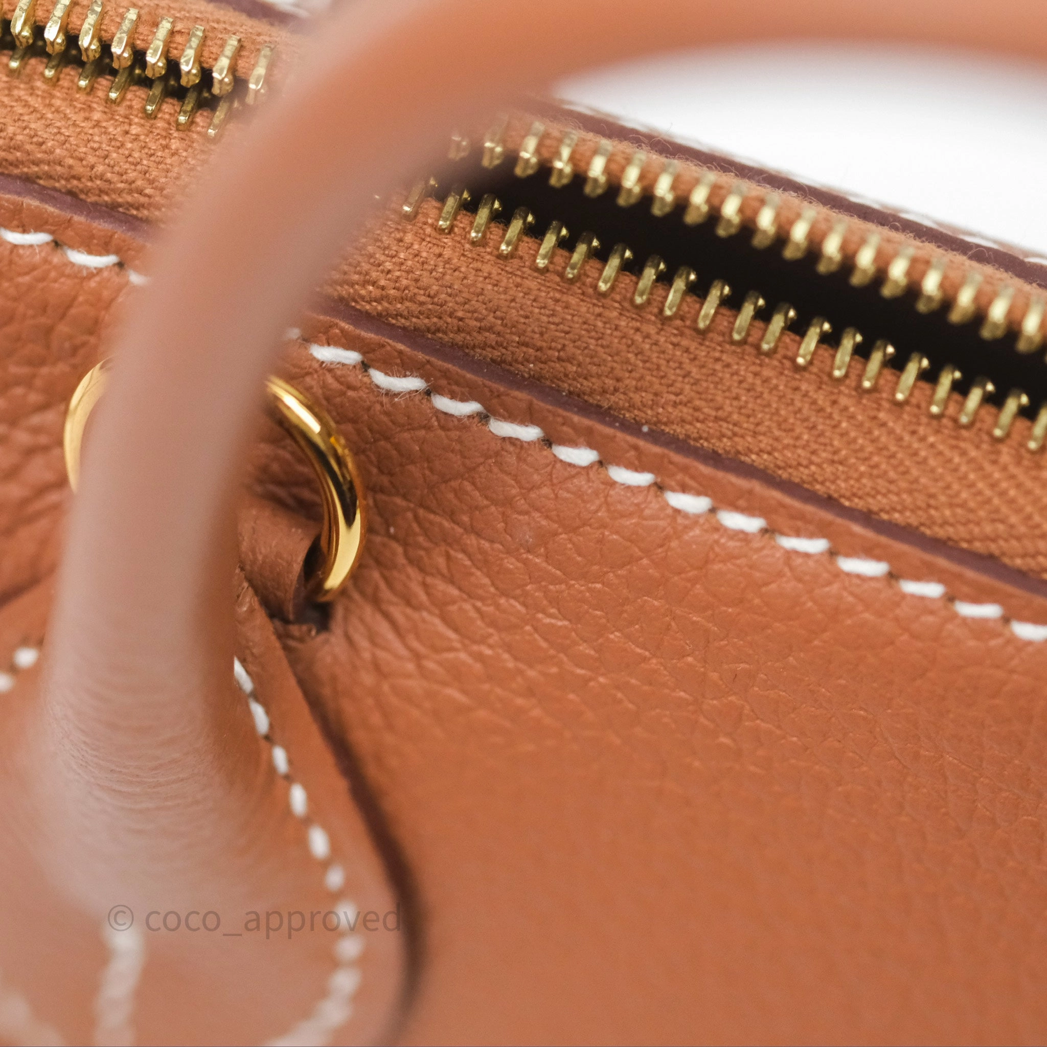 Herms Bolide Mini 1923 Gold 37 Evercolor Gold Hardware