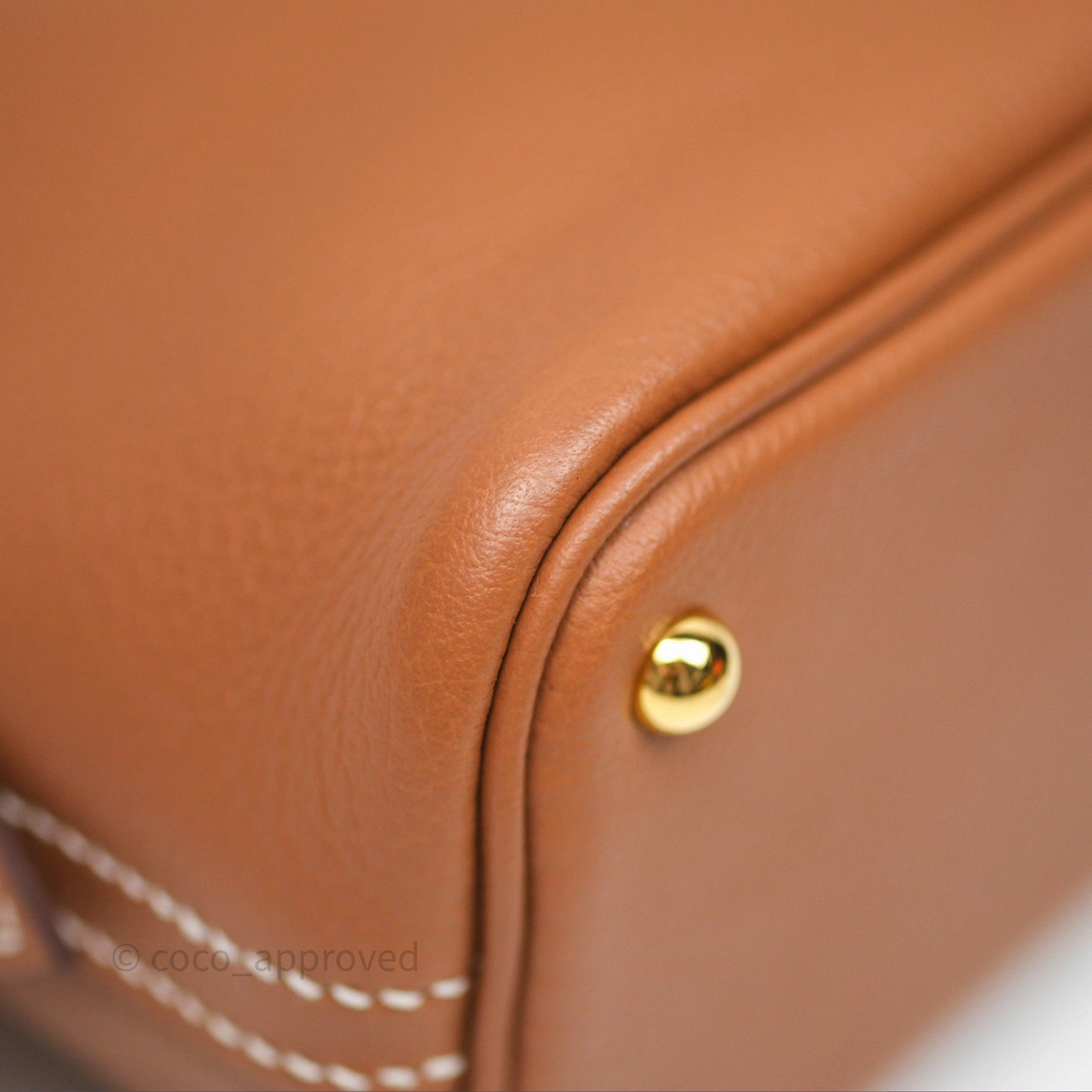 Herms Bolide Mini 1923 Gold 37 Evercolor Gold Hardware