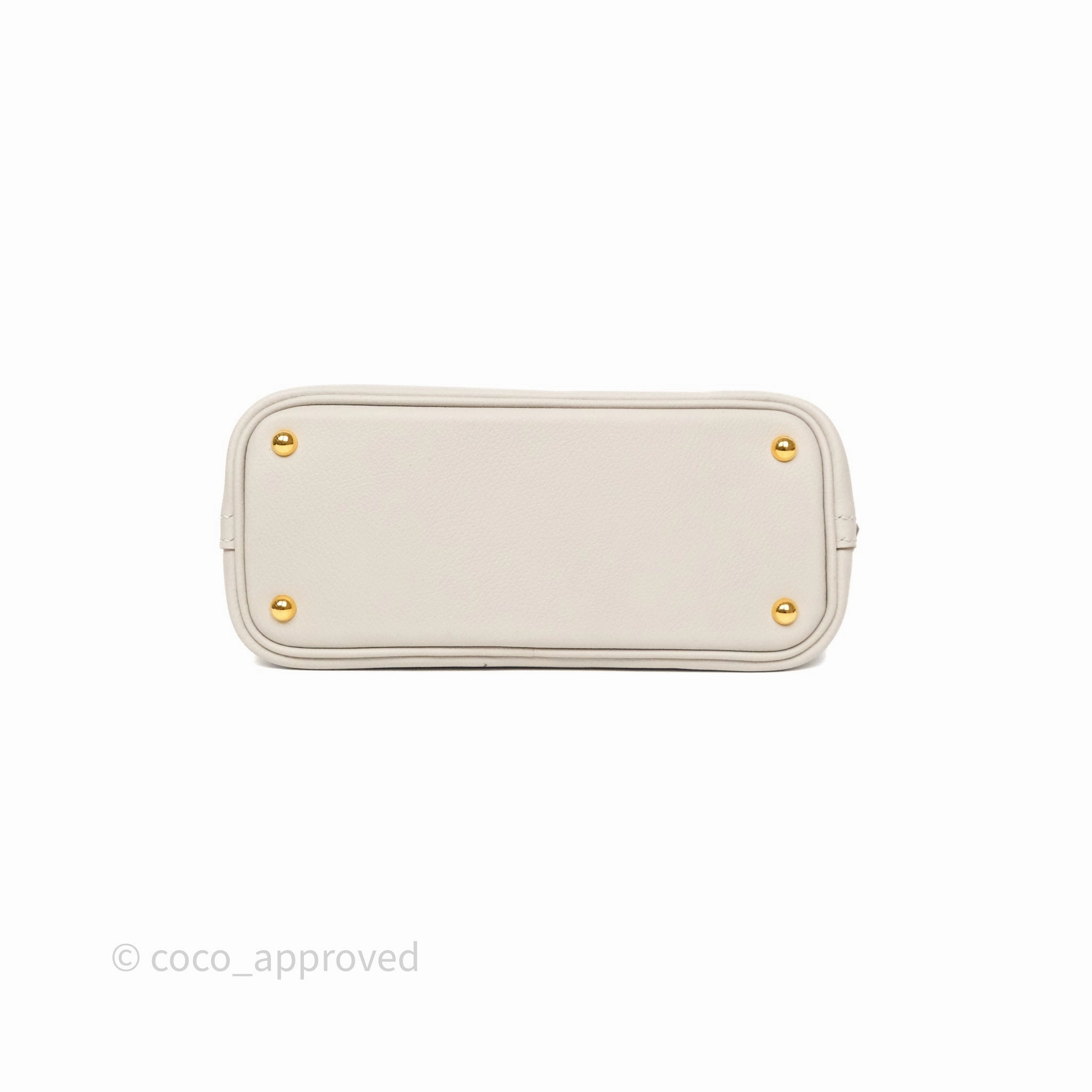 Herms Bolide Mini 1923 Gris Perle 80 Evercolor Gold Hardware