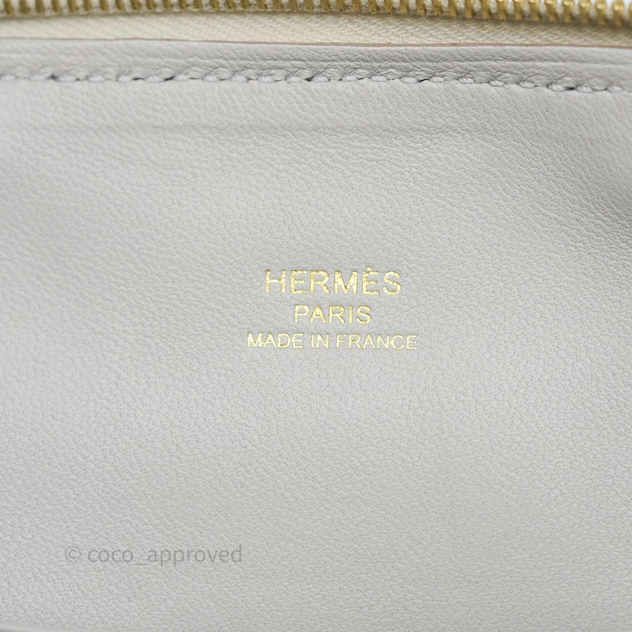 Herms Bolide Mini 1923 Gris Perle 80 Evercolor Gold Hardware