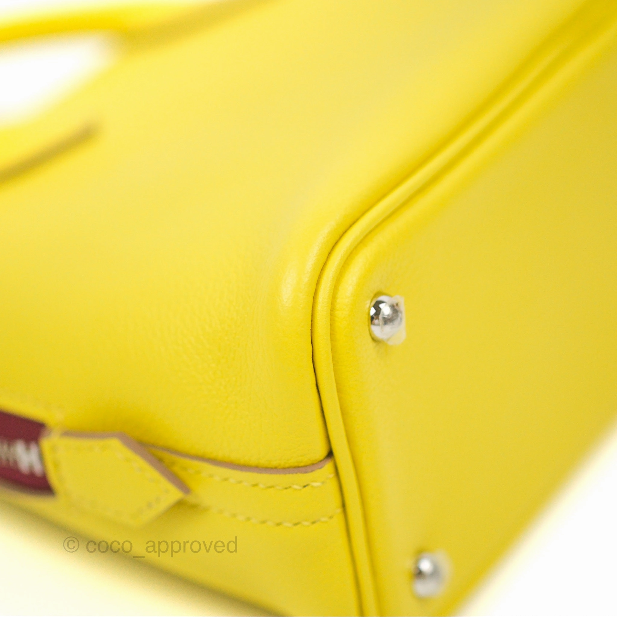 Herms Bolide Mini 1923 Lime/Rouge H Evercolor Palladium Hardware