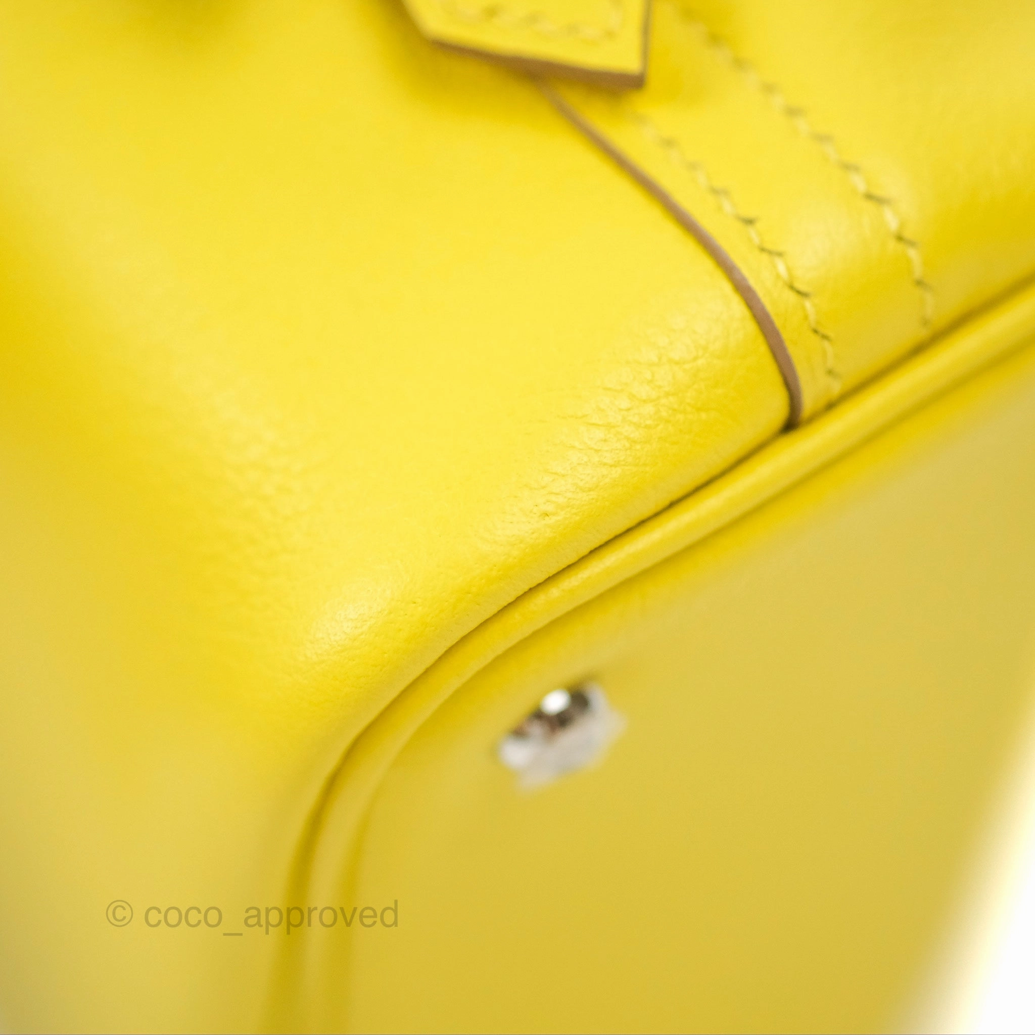 Herms Bolide Mini 1923 Lime/Rouge H Evercolor Palladium Hardware