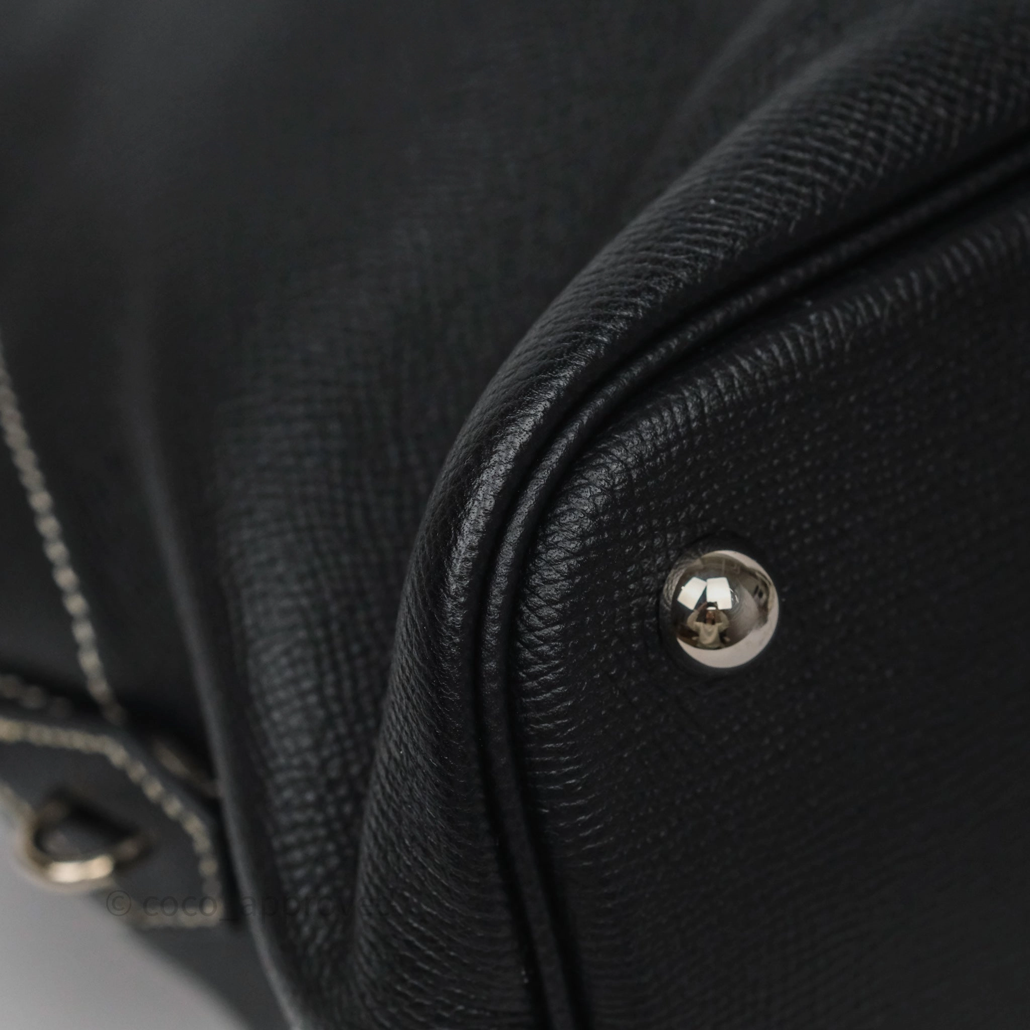 Herms Bolide Relax 35 Black Noir 89 Epsom Palladium Hardware