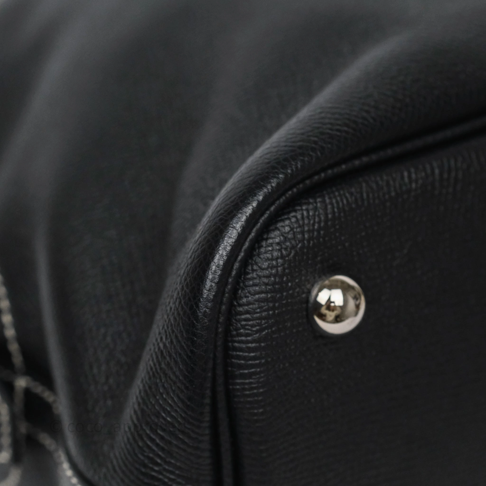 Herms Bolide Relax 35 Black Noir 89 Epsom Palladium Hardware