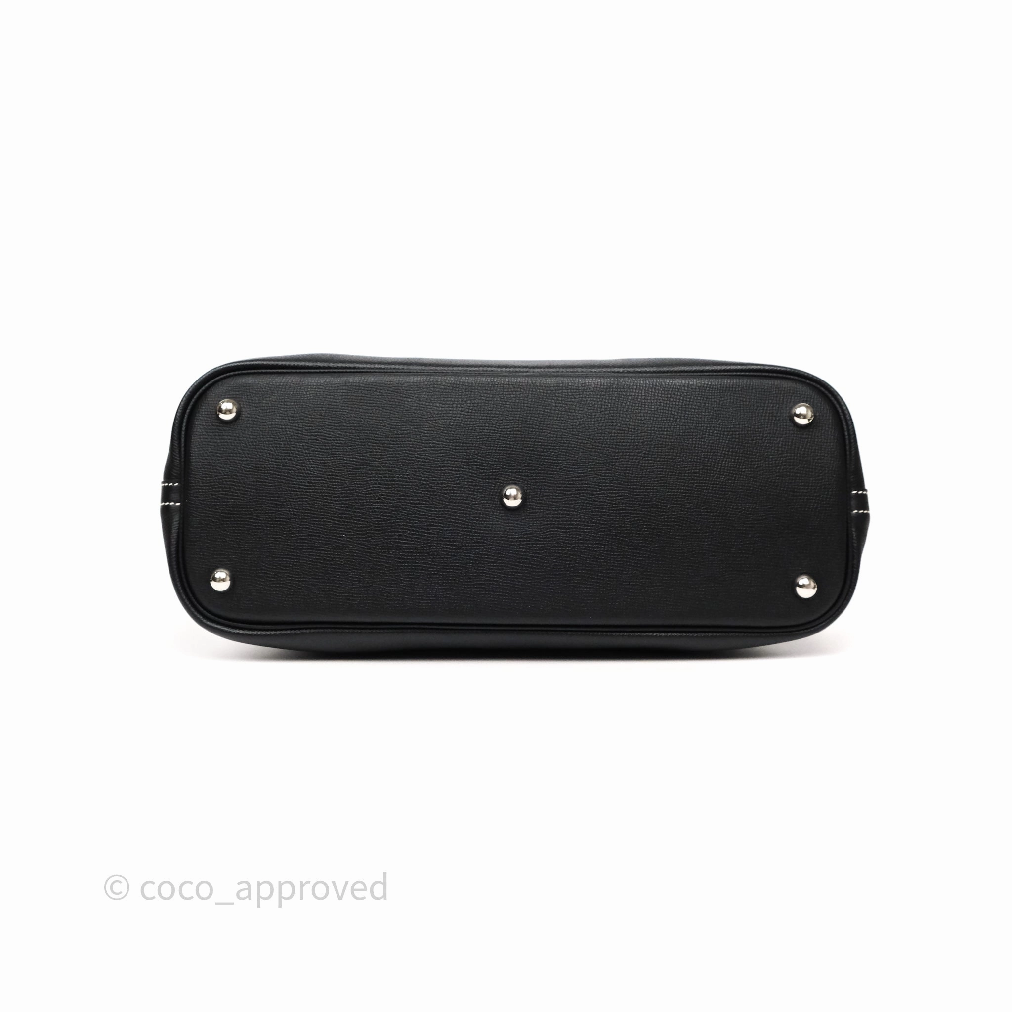 Herms Bolide Relax 35 Black Noir 89 Epsom Palladium Hardware