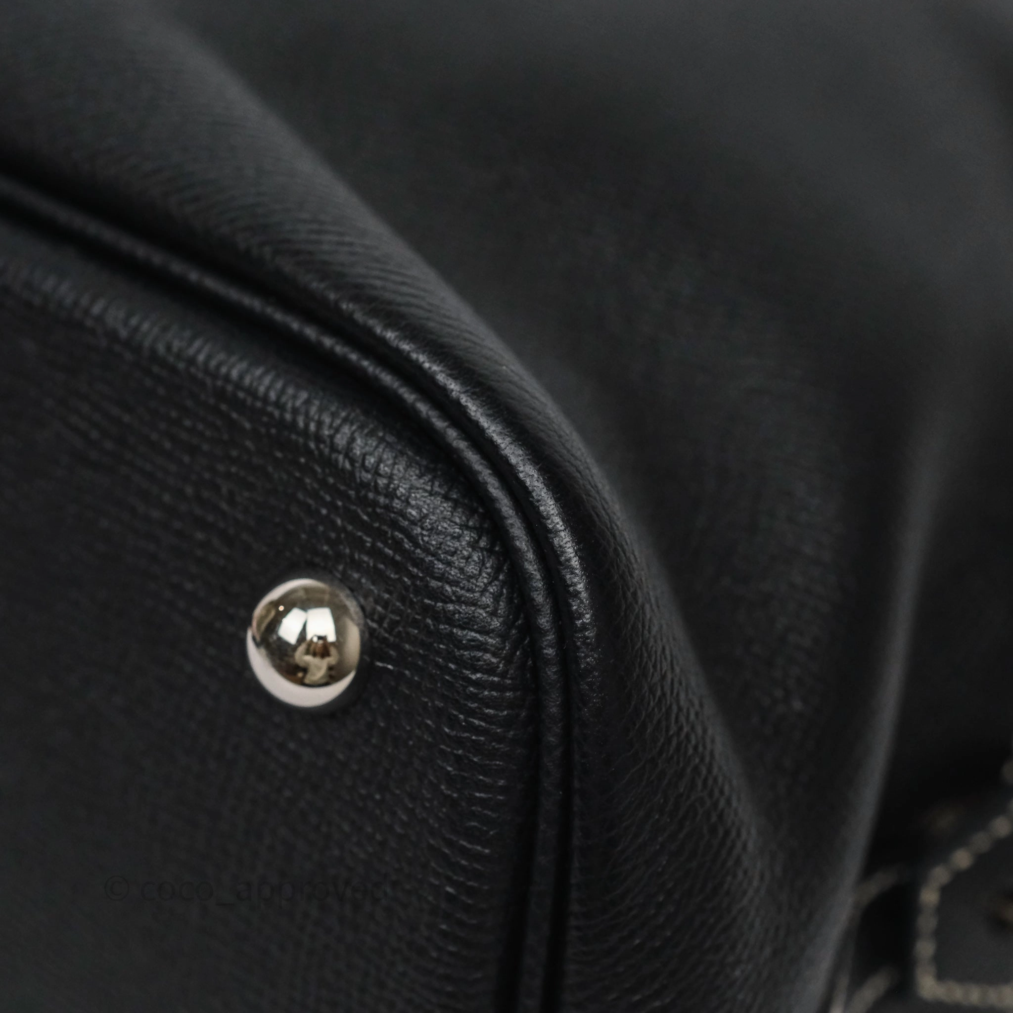 Herms Bolide Relax 35 Black Noir 89 Epsom Palladium Hardware