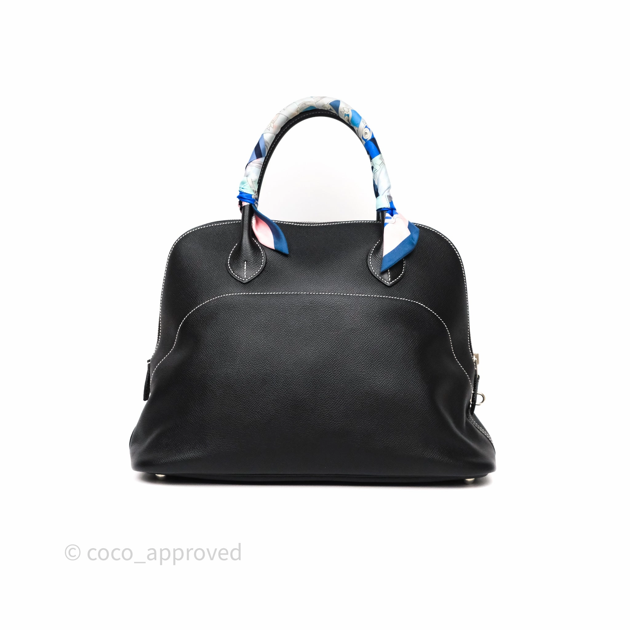 Herms Bolide Relax 35 Black Noir 89 Epsom Palladium Hardware