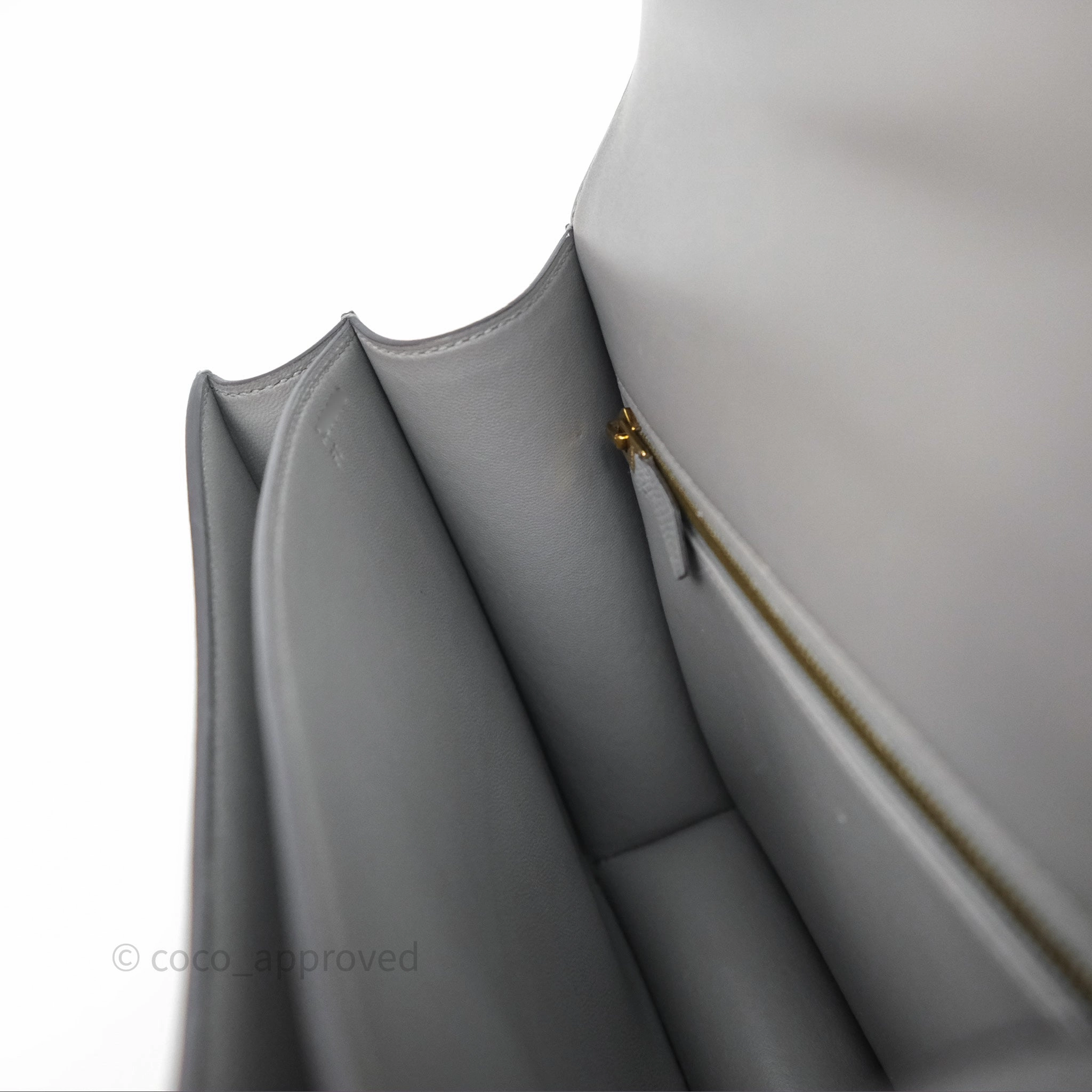 Herms Constance 24 Gris Mouette 4Z Epsom Gold Hardware