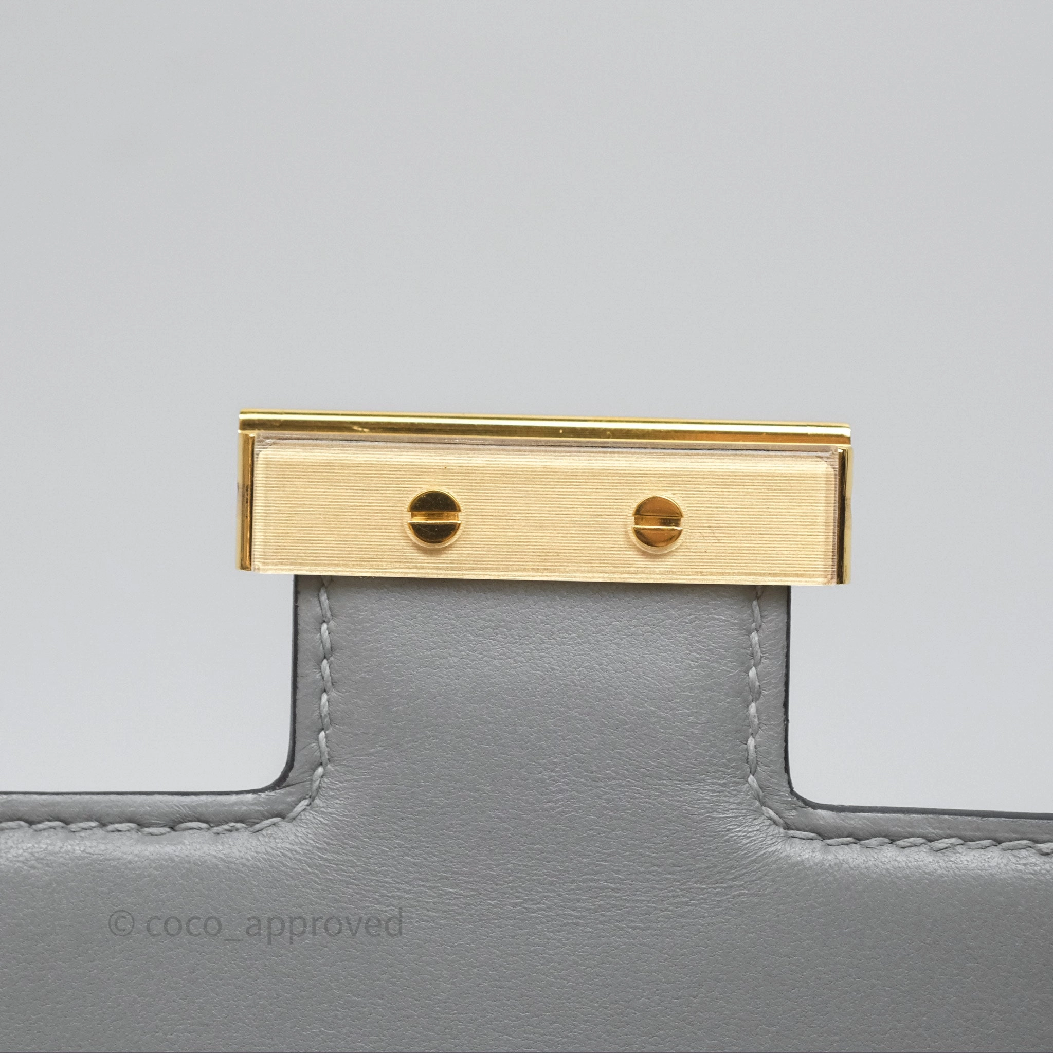 Herms Constance 24 Gris Mouette 4Z Epsom Gold Hardware