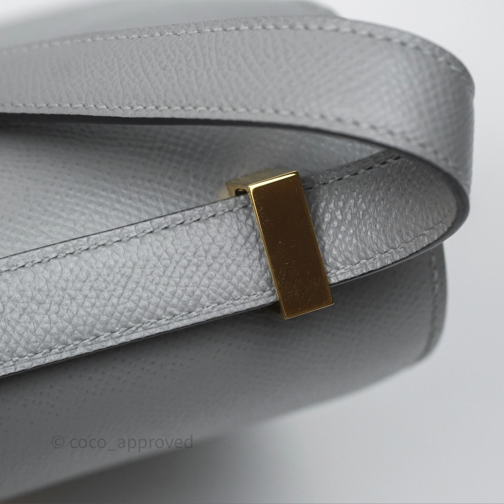 Herms Constance 24 Gris Mouette 4Z Epsom Gold Hardware