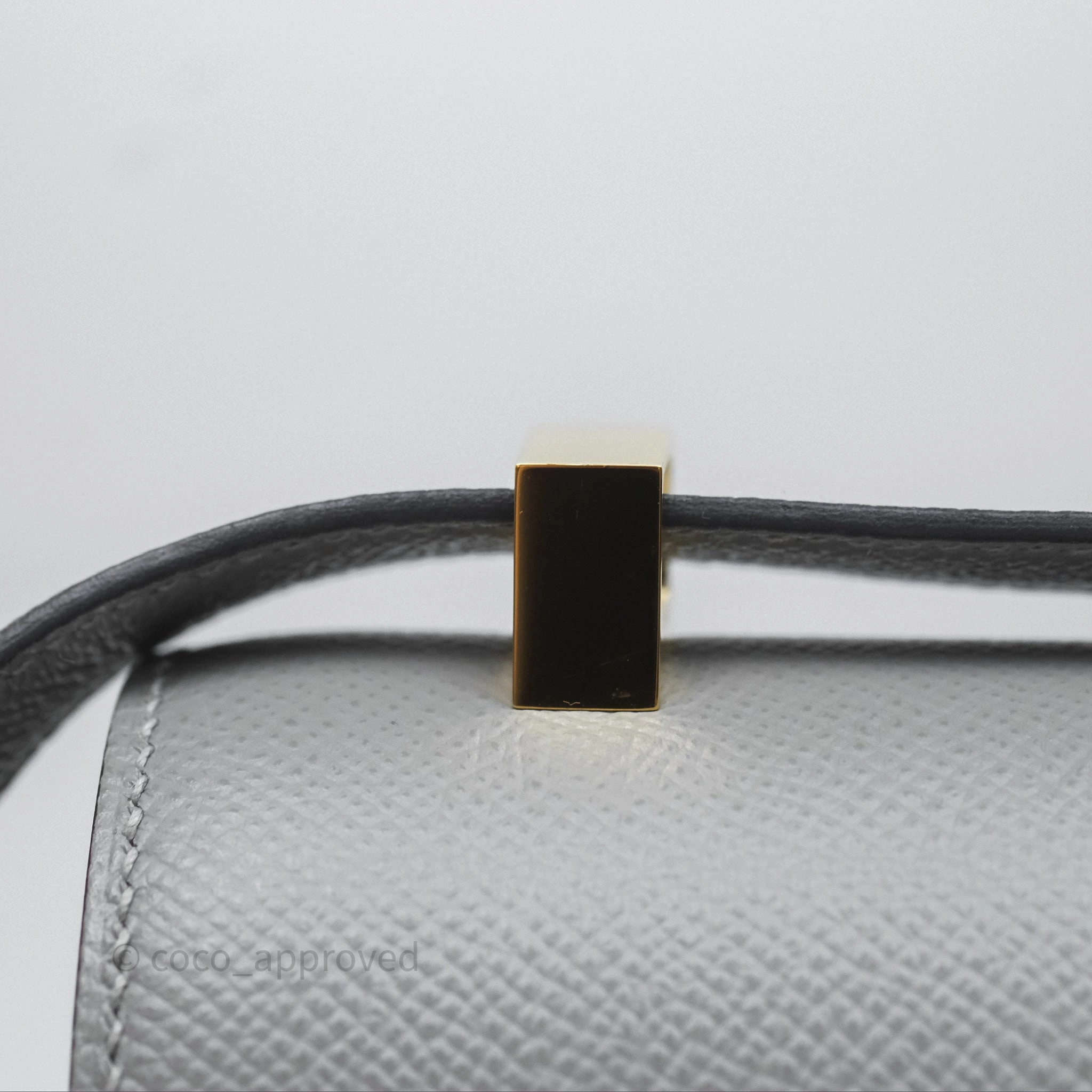 Herms Constance 24 Gris Mouette 4Z Epsom Gold Hardware