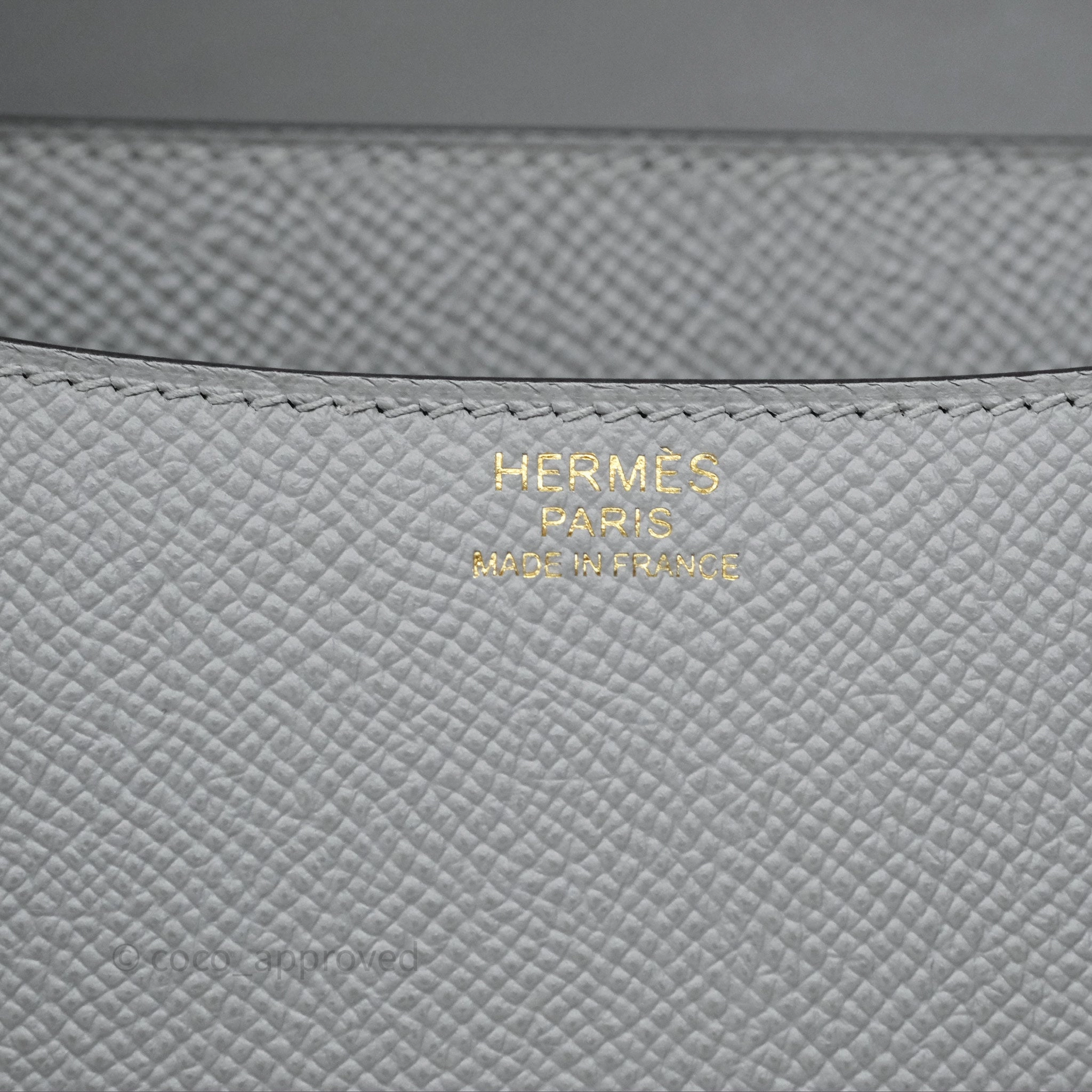 Herms Constance 24 Gris Mouette 4Z Epsom Gold Hardware