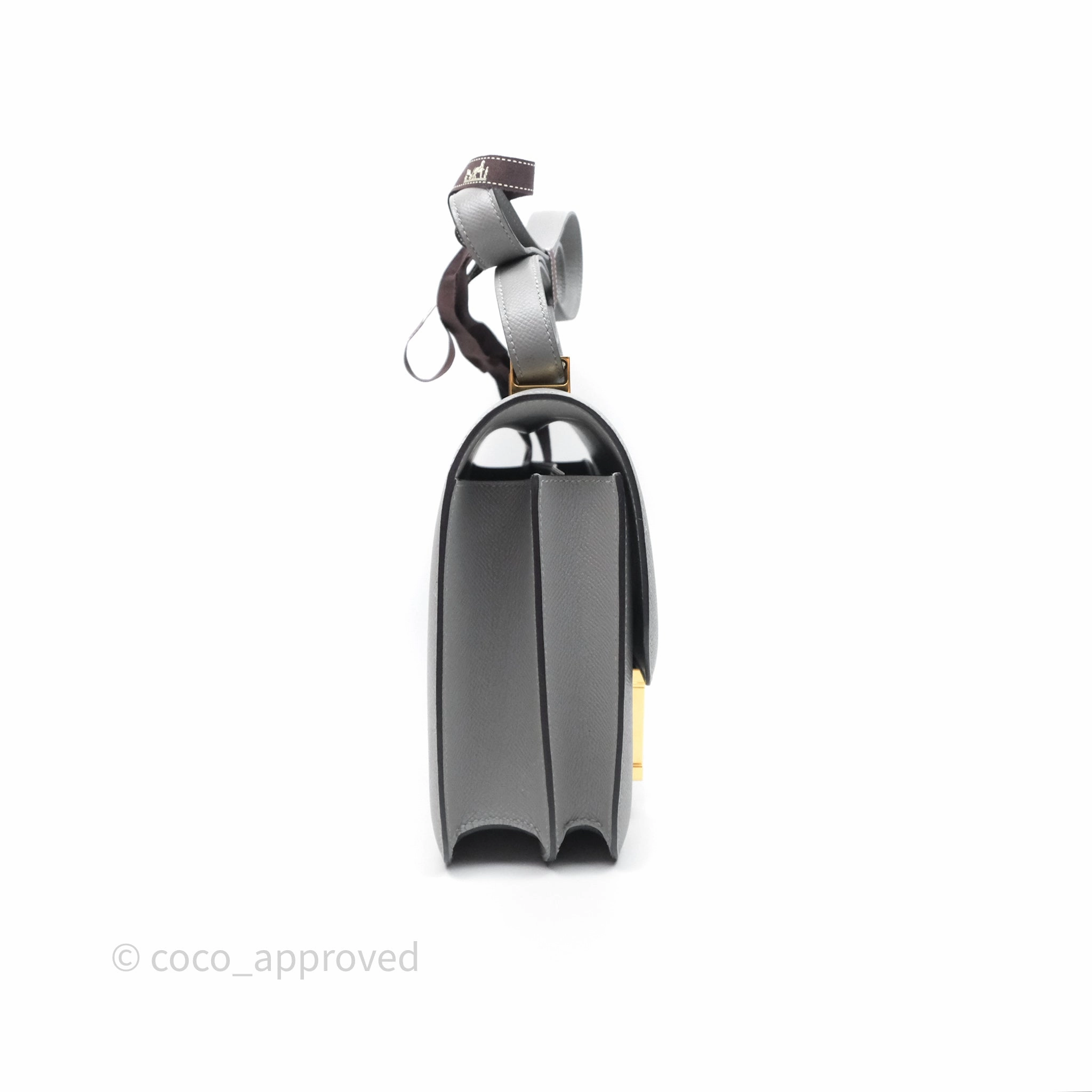 Herms Constance 24 Gris Mouette 4Z Epsom Gold Hardware