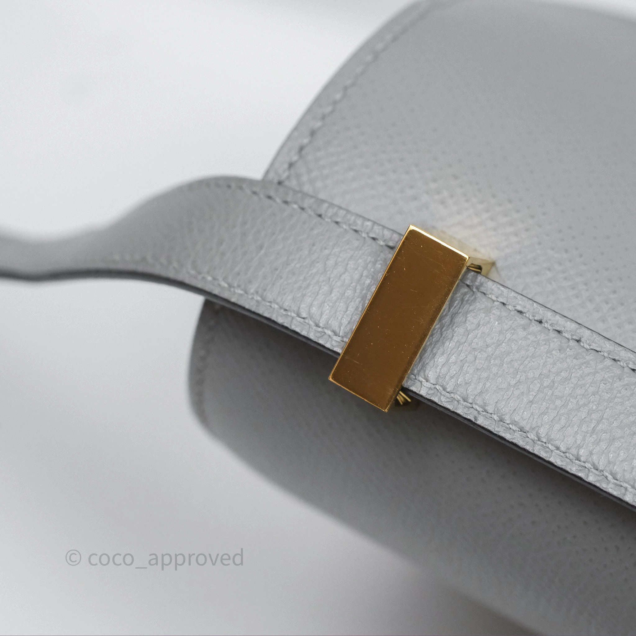 Herms Constance 24 Gris Mouette 4Z Epsom Gold Hardware