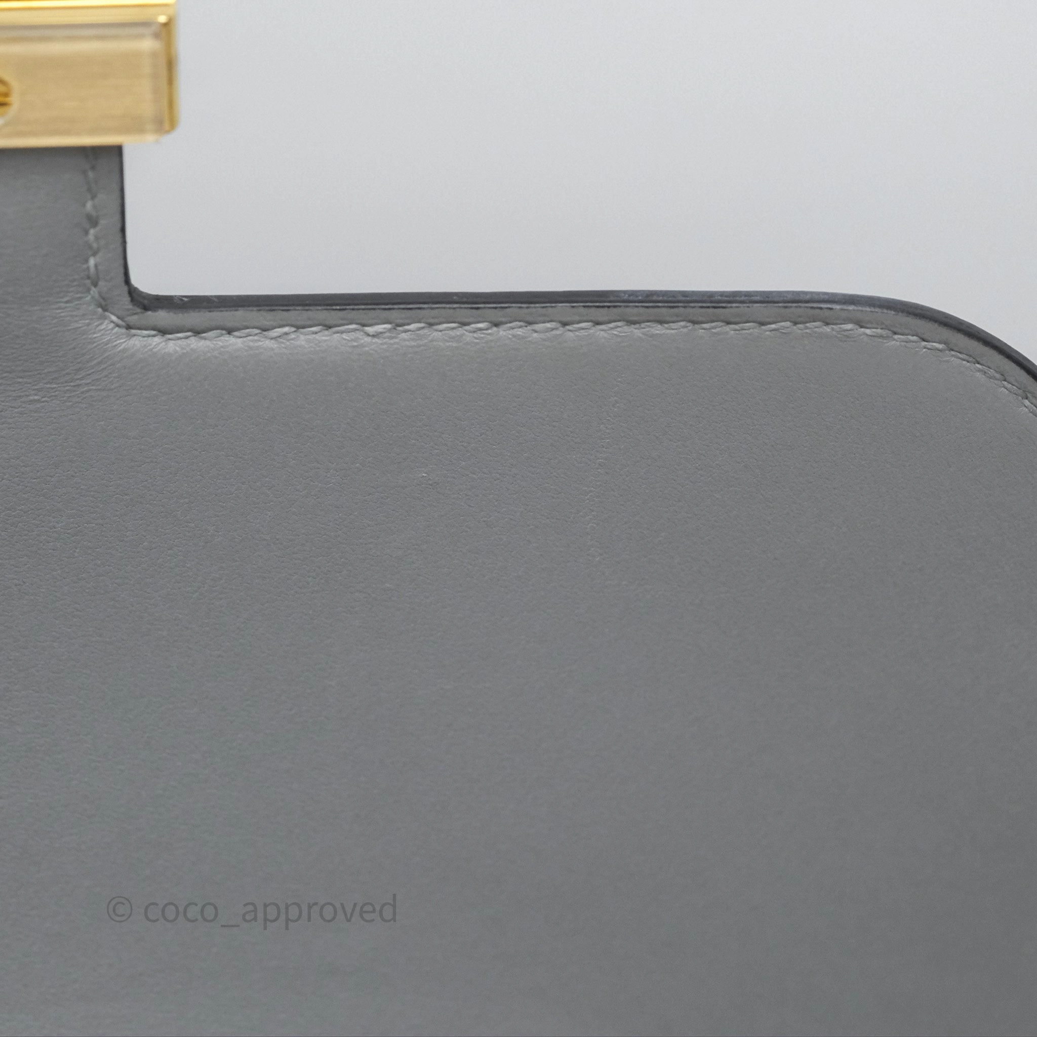 Herms Constance 24 Gris Mouette 4Z Epsom Gold Hardware