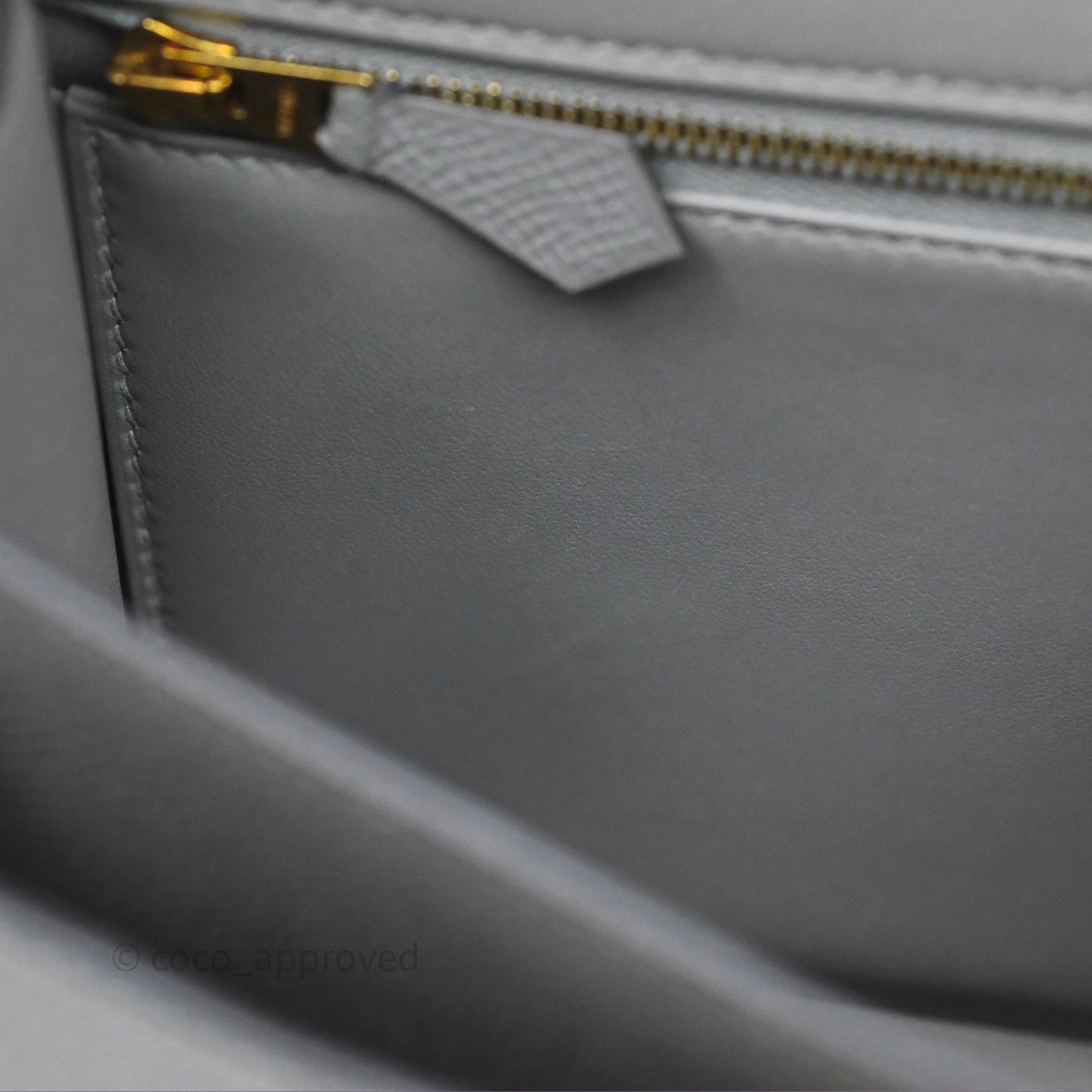 Herms Constance 24 Gris Mouette 4Z Epsom Gold Hardware