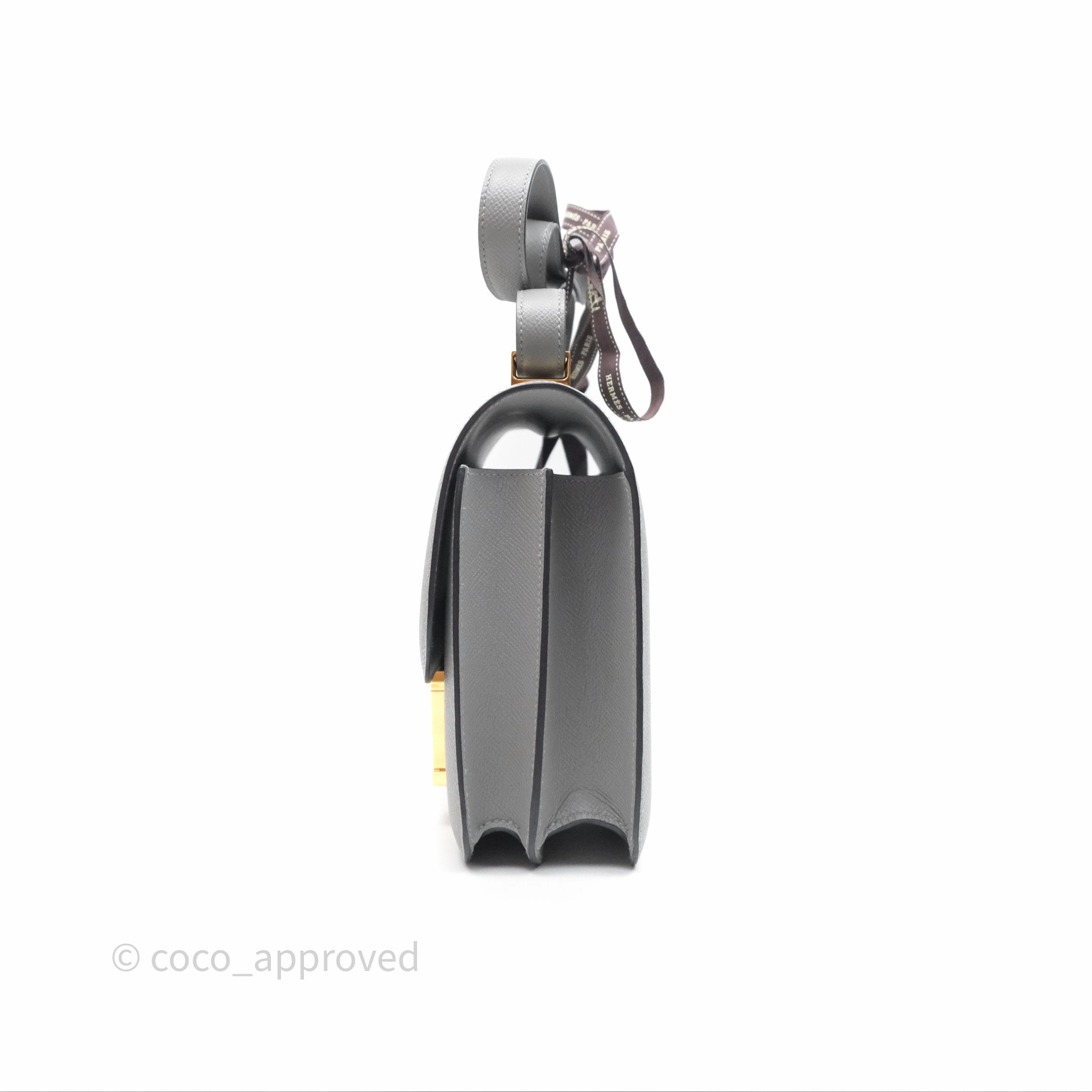 Herms Constance 24 Gris Mouette 4Z Epsom Gold Hardware