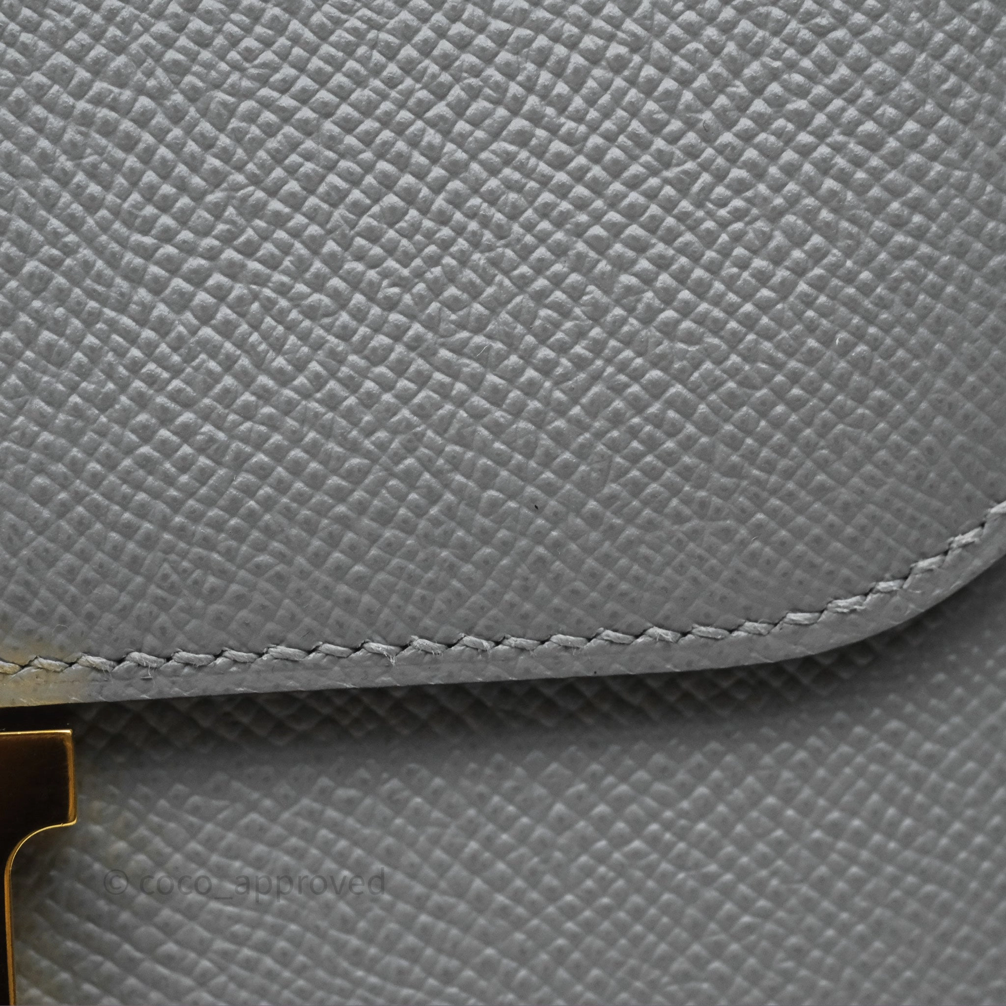 Herms Constance 24 Gris Mouette 4Z Epsom Gold Hardware